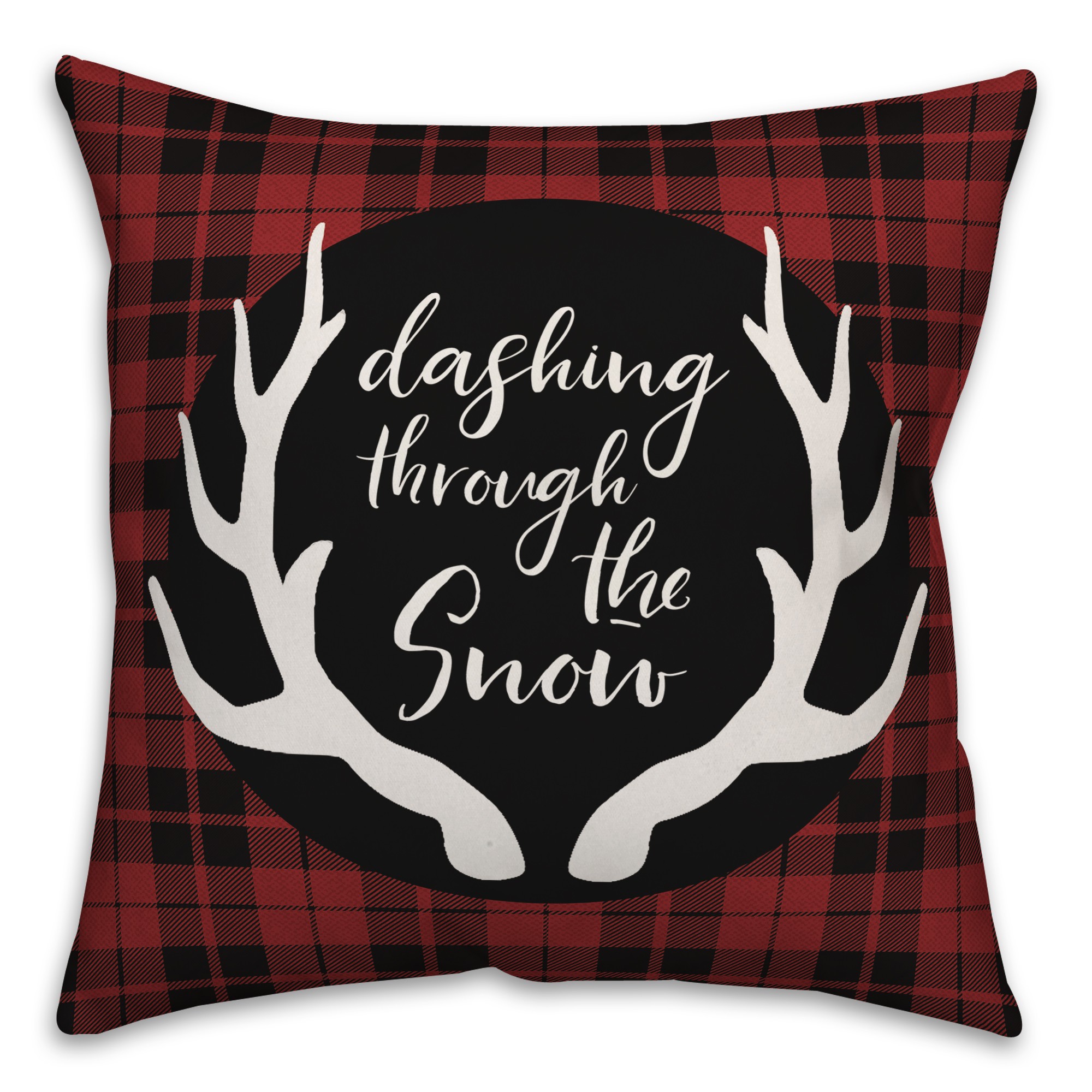 Dashing Through The Snow 18x18 Spun Poly Pillow
