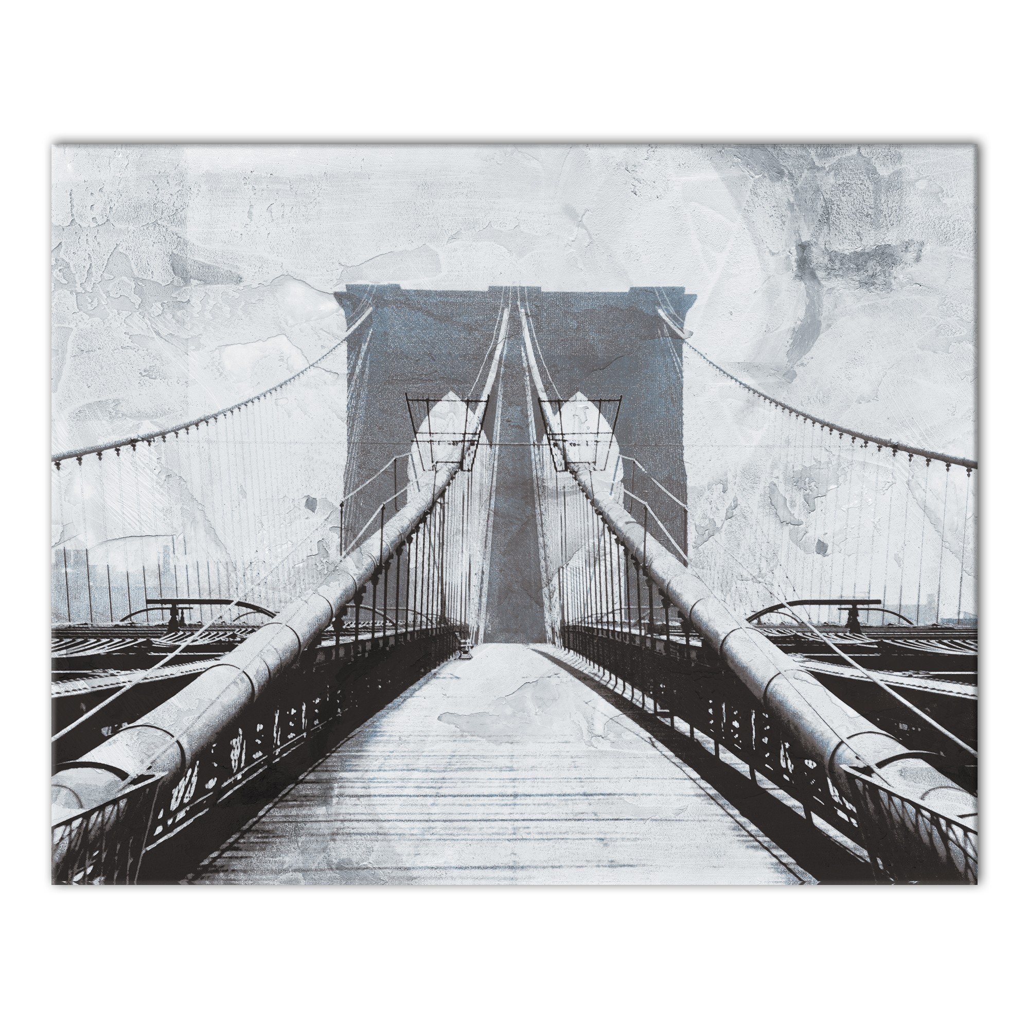 Brooklyn Bridge Sketch 16x20 Canvas Wall Art