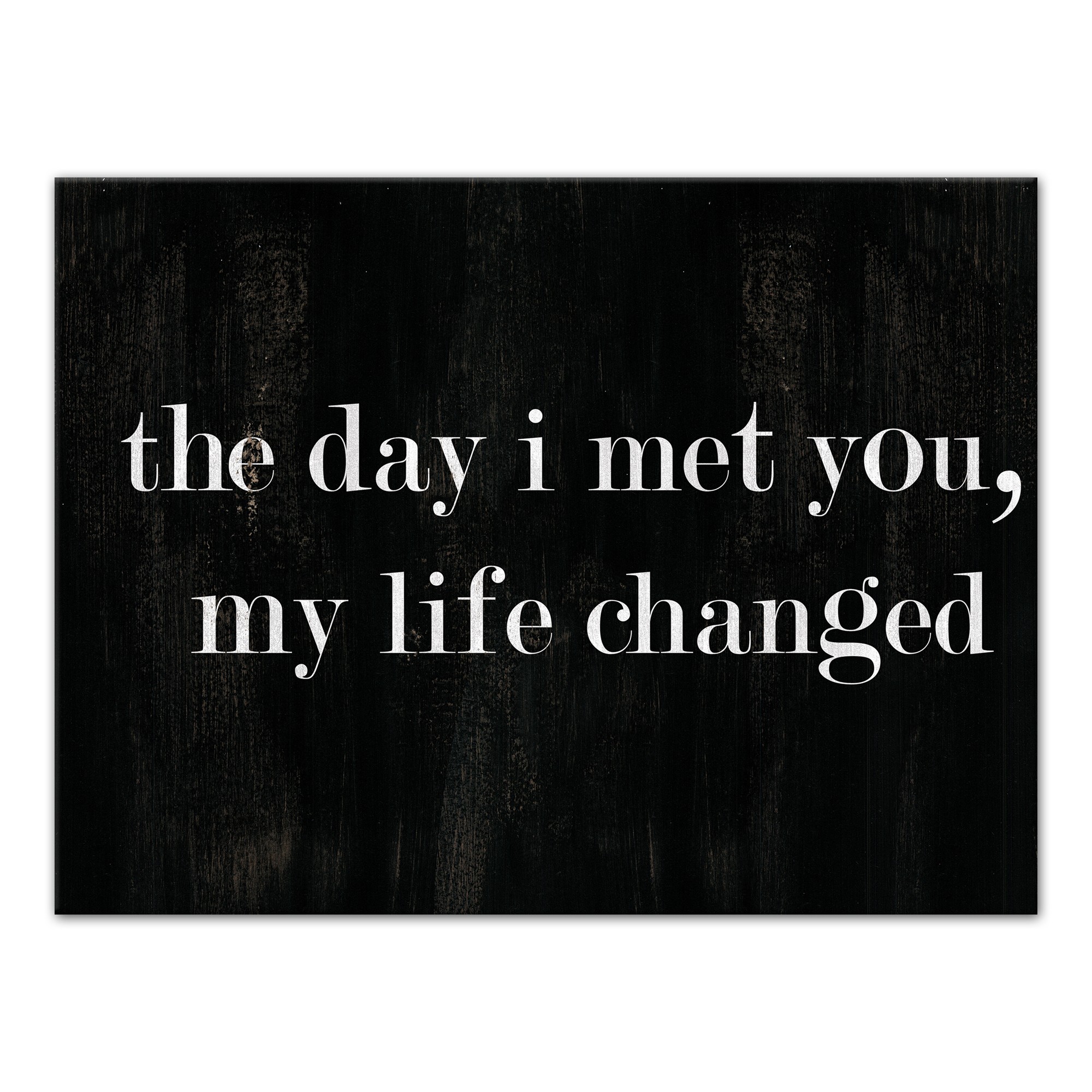 The Day I Met You My Life Changed 12x16 Canvas Wall Art