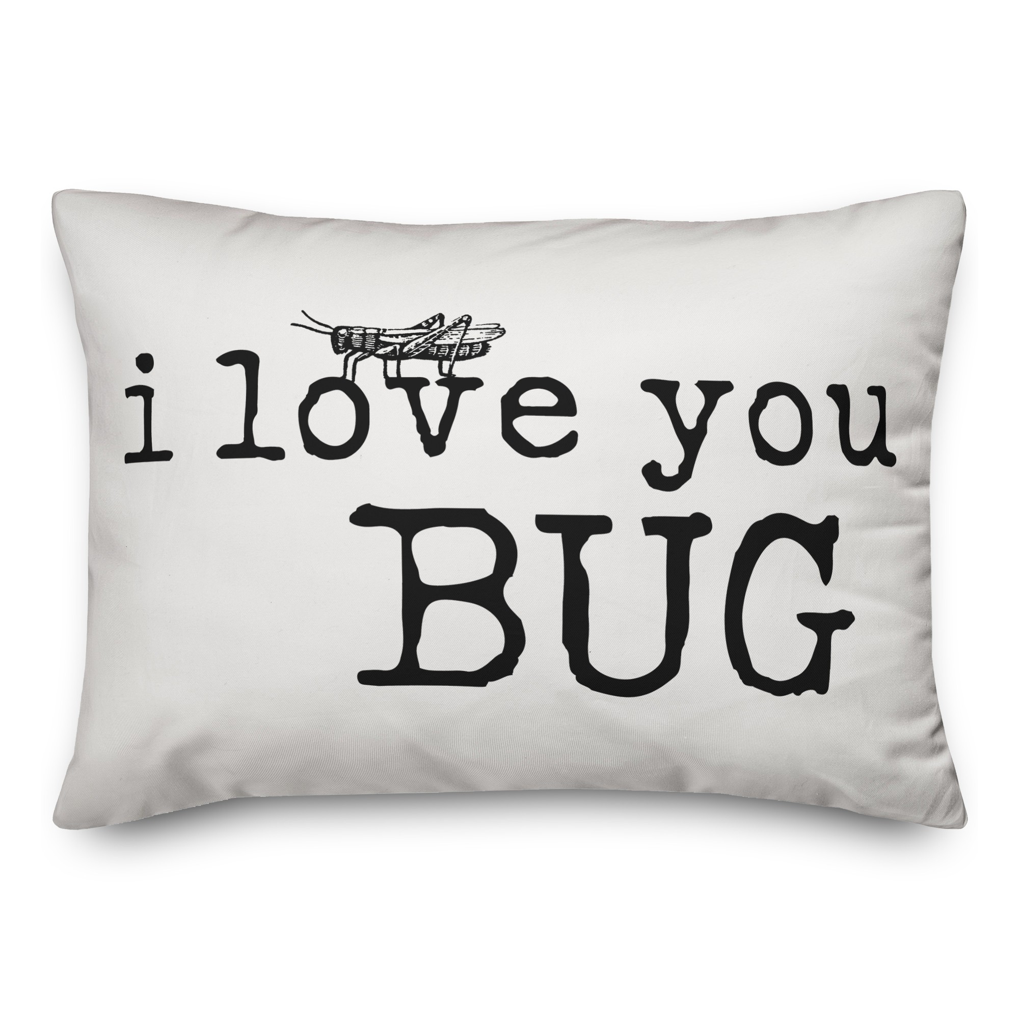 I Love You Bug 14x20 Spun Poly Pillow