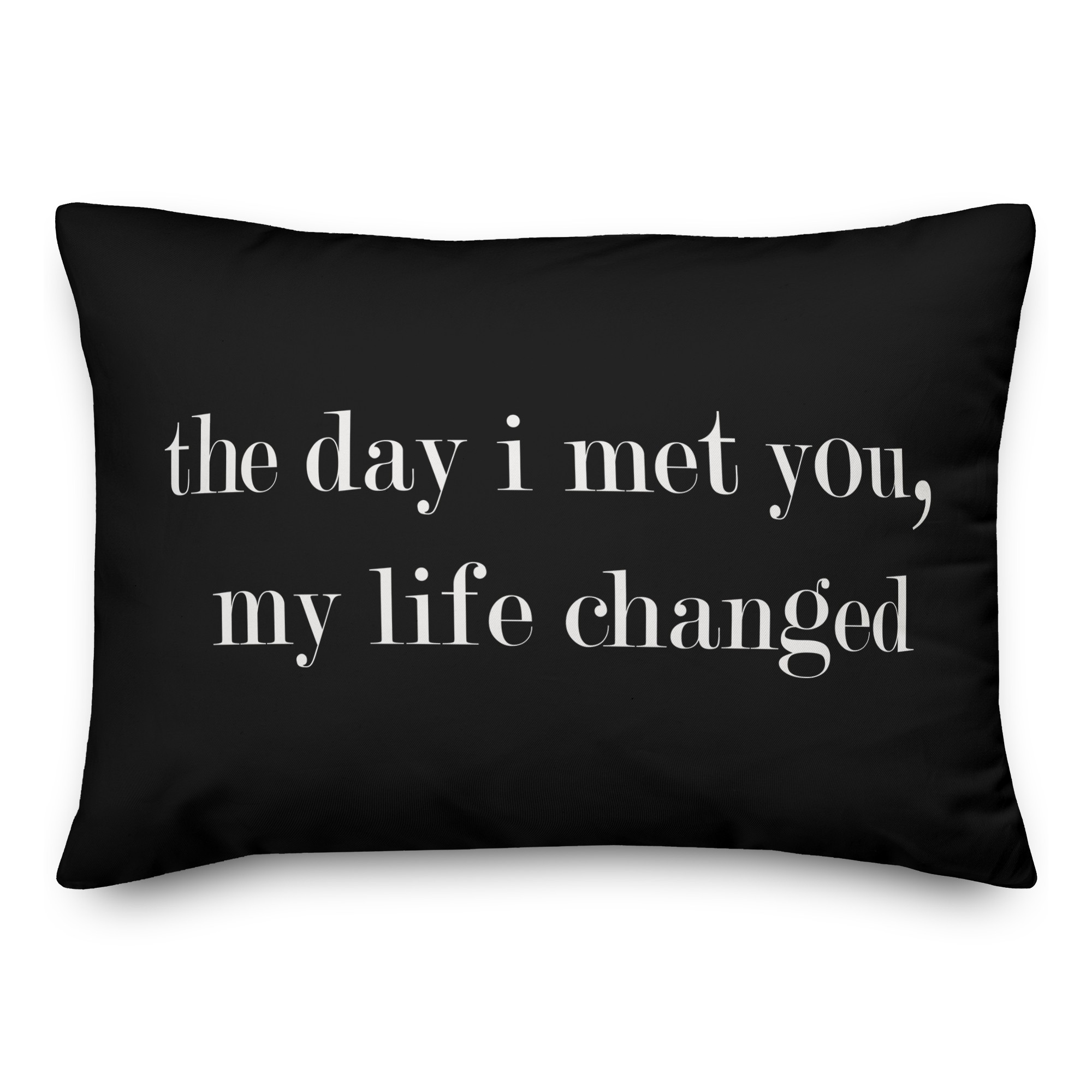 The Day I Met You My Life Changed 14x20 Spun Poly Pillow