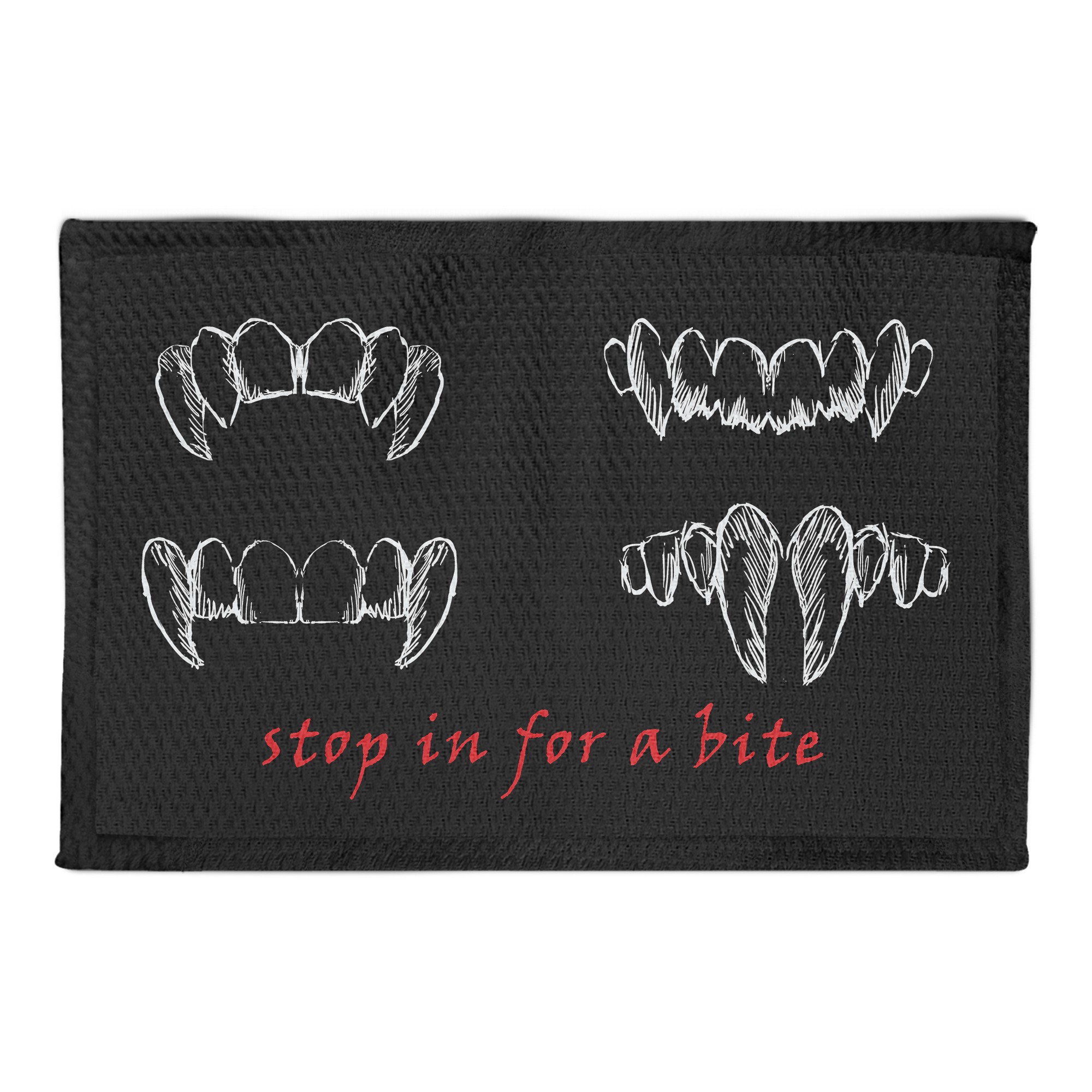 Stop In For A Bite Fangs 2x3 Area Rug