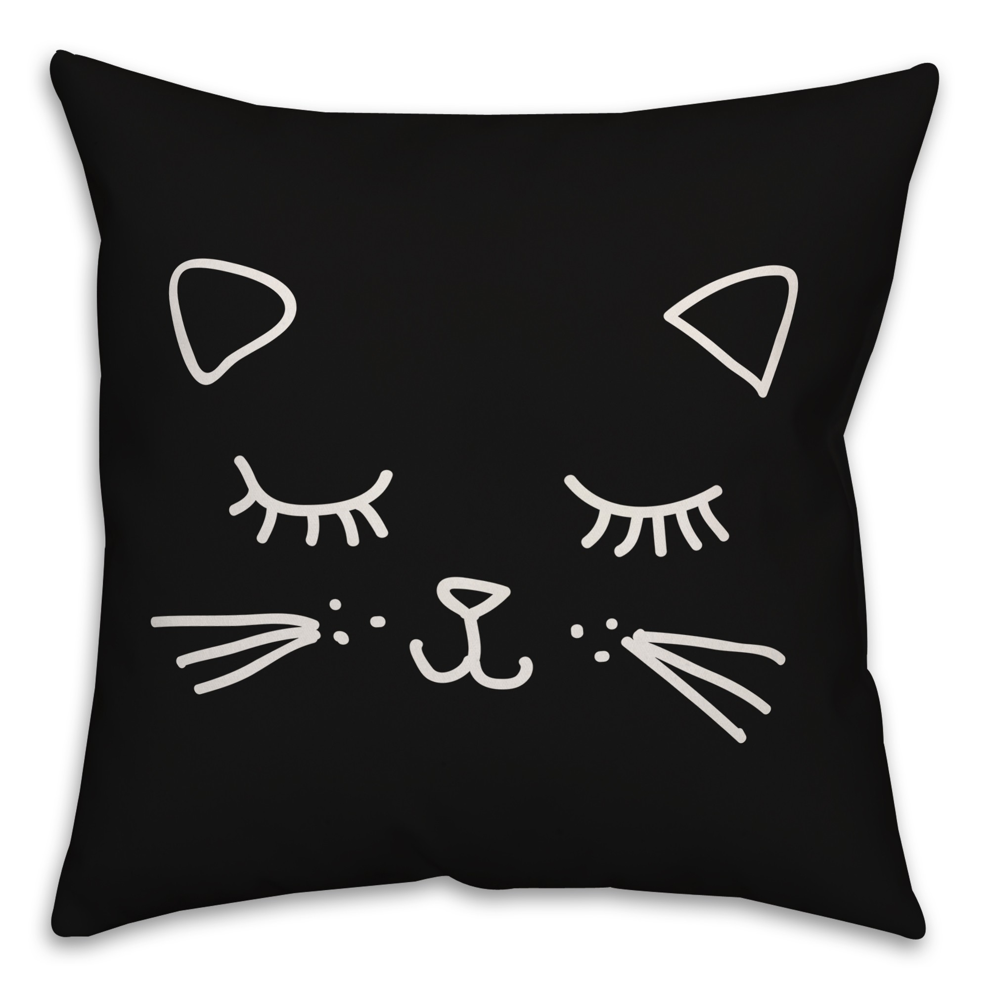 Black Cat Legend 18x18 Spun Poly Pillow