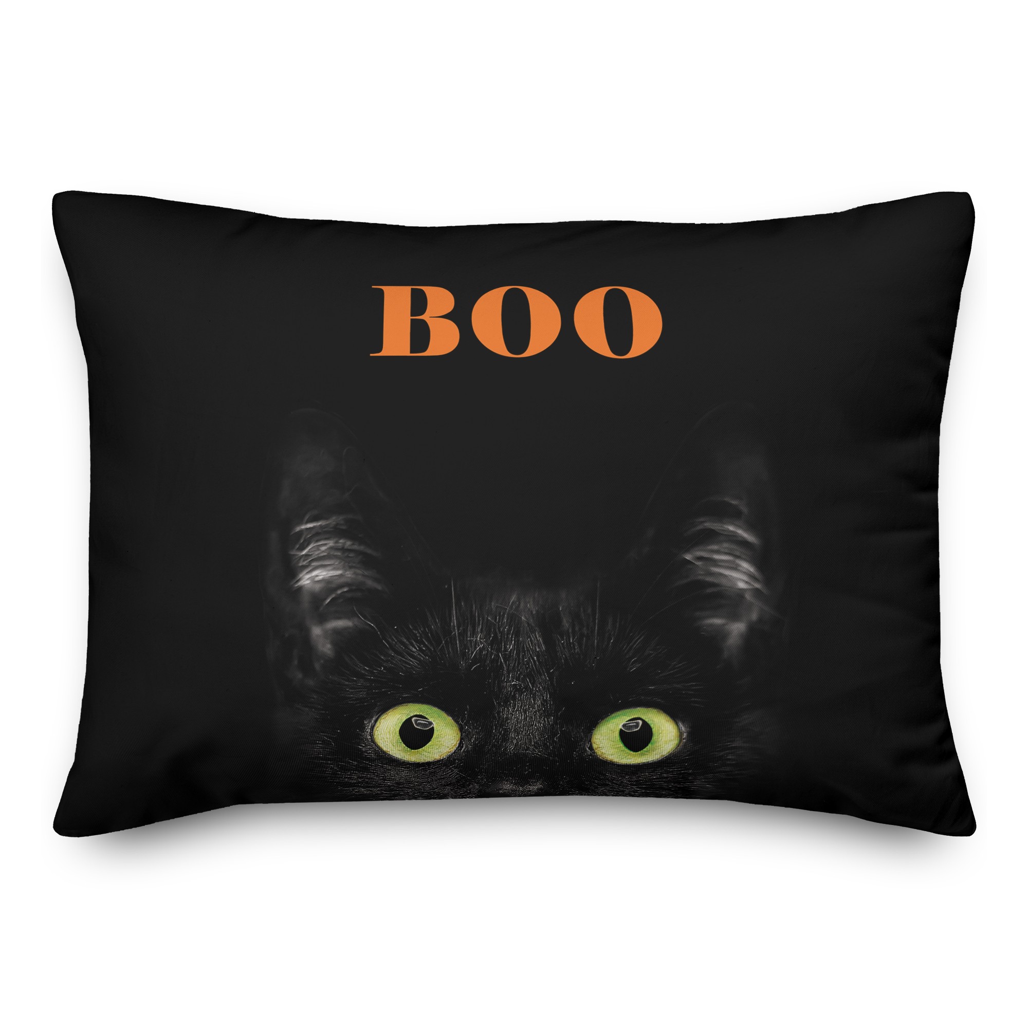 Boo Halloween Cat 14x20 Spun Poly Pillow