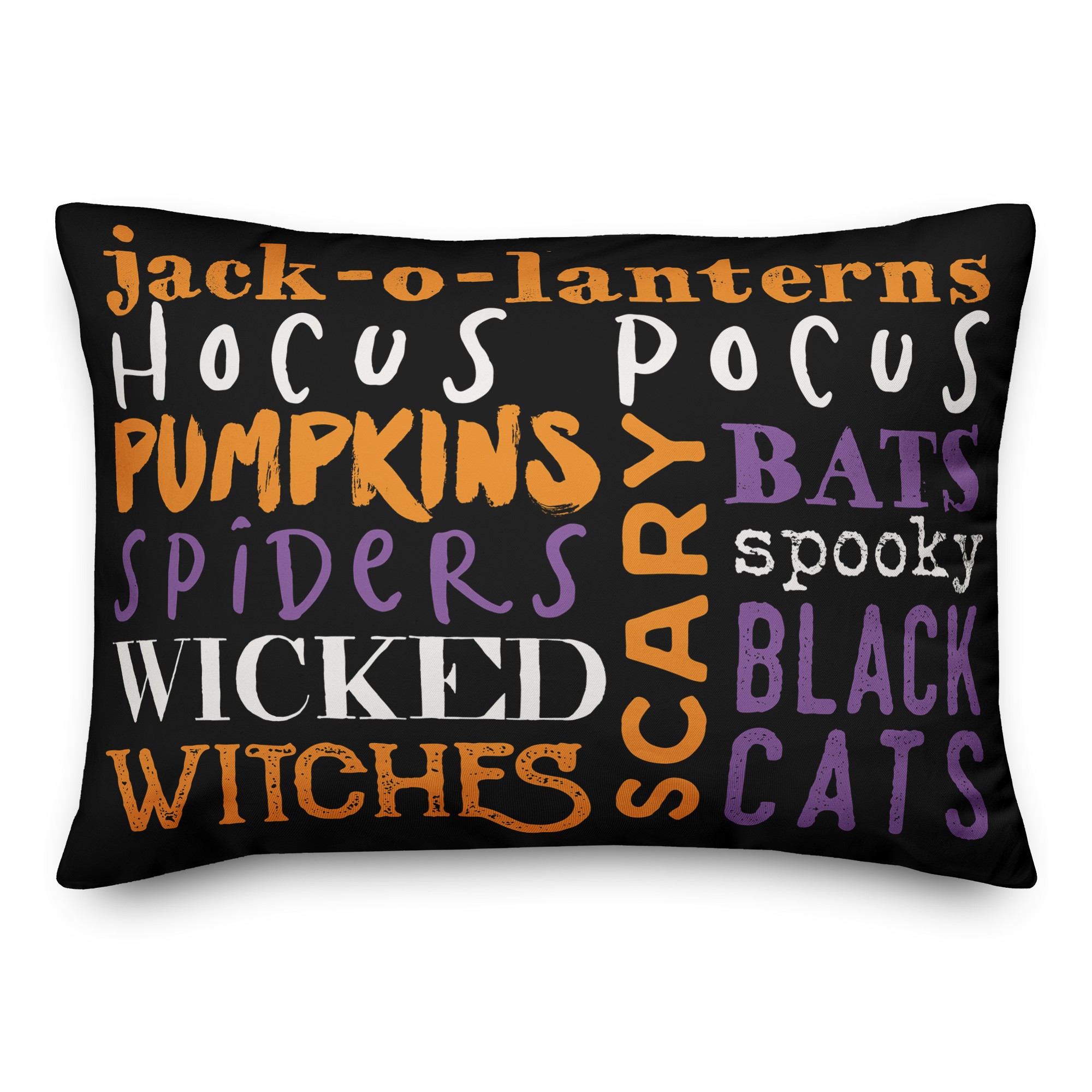 Halloween Words 14x20 Spun Poly Pillow