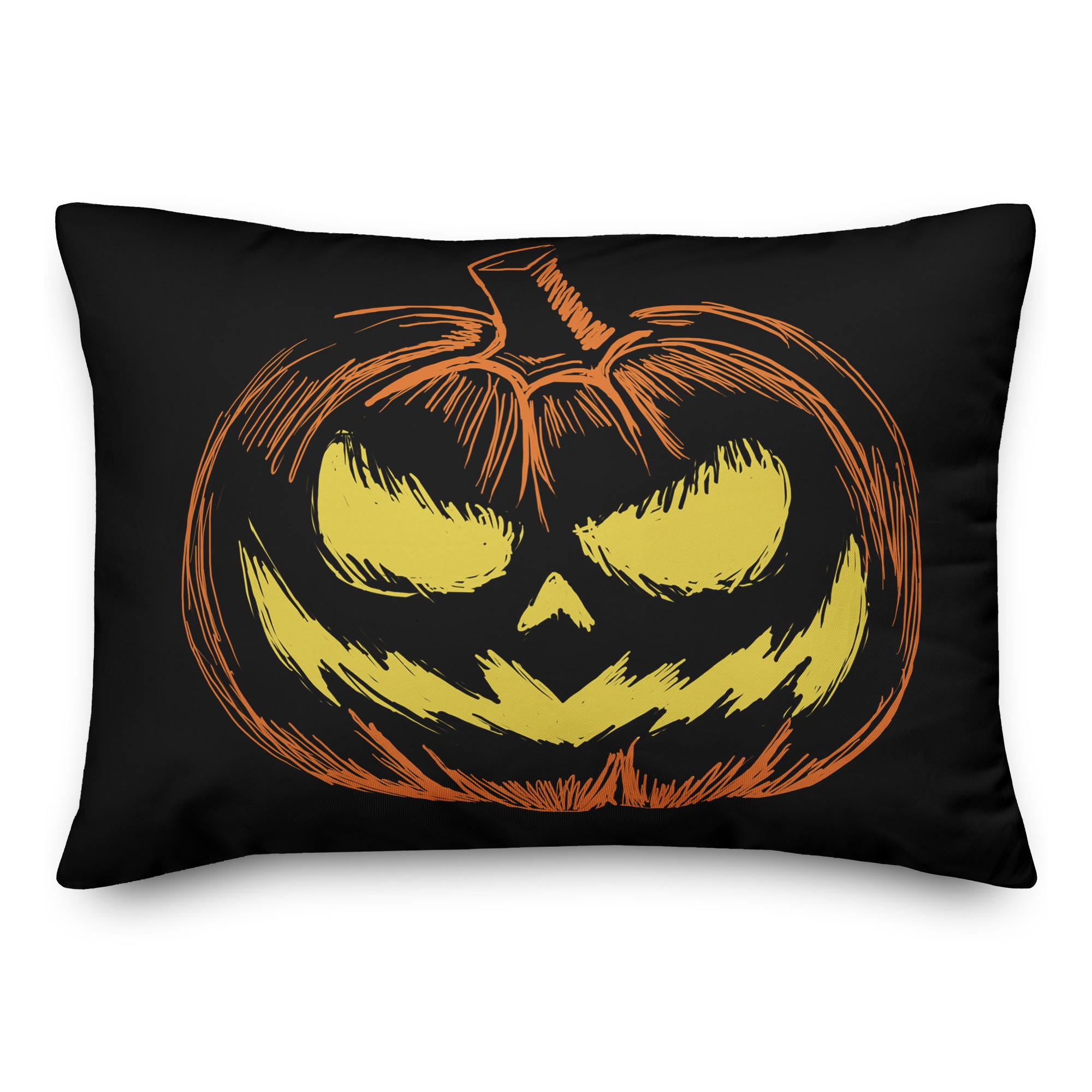 Spooky Jack-O-Lantern 14x20 Spun Poly Pillow