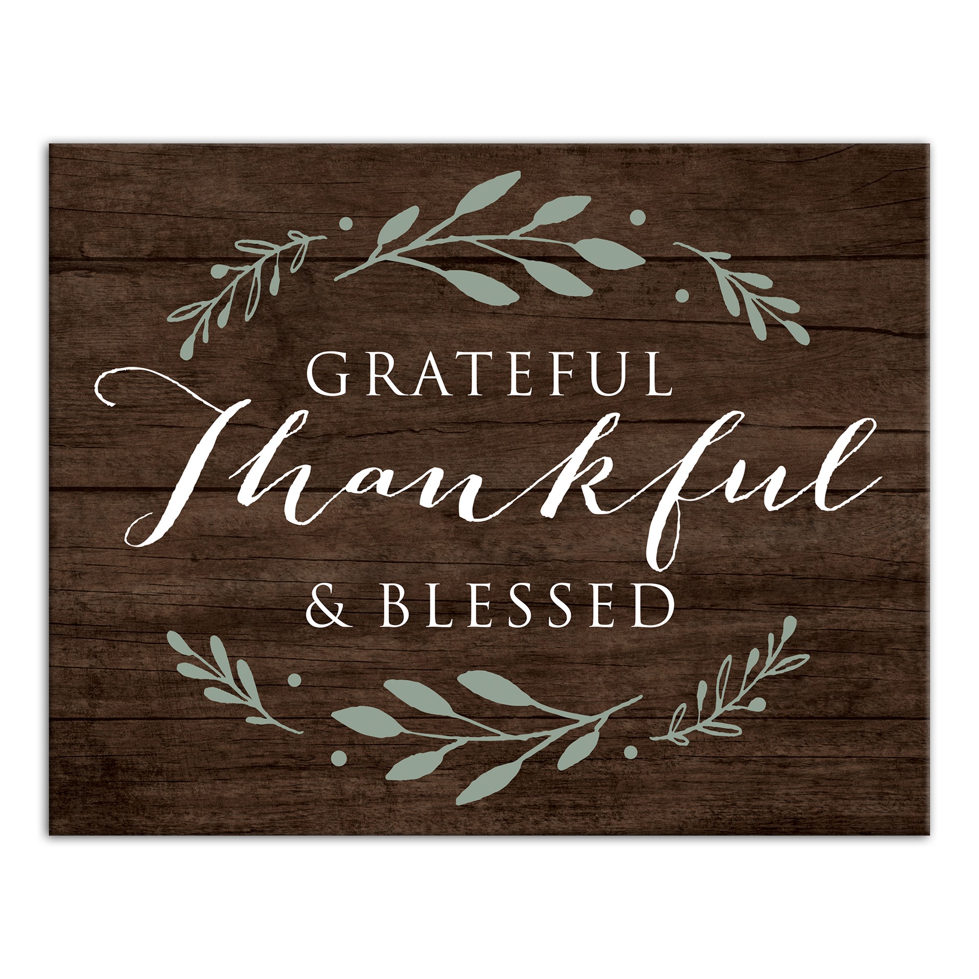 Gratful Thankful & Blessed 11x14 Canvas Wall Art