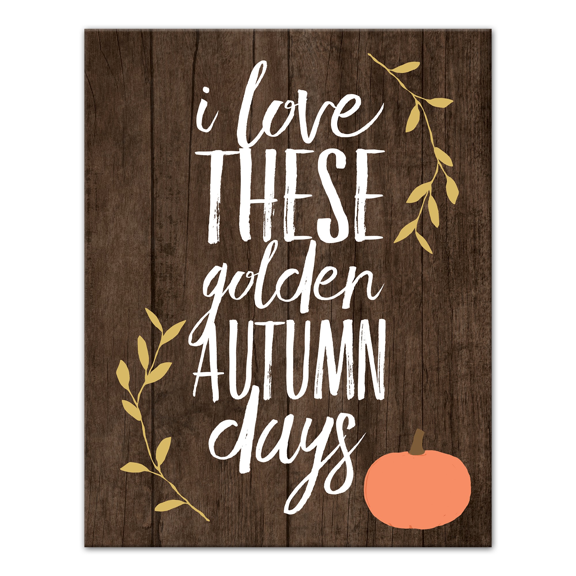 I Love These Golden Autumn Days 11x14 Canvas Wall Art