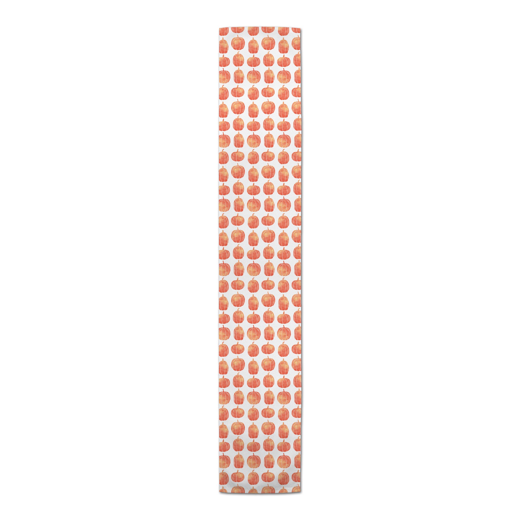 Watercolor Pumpkin Pattern 16x90 Cotton Twill Runner