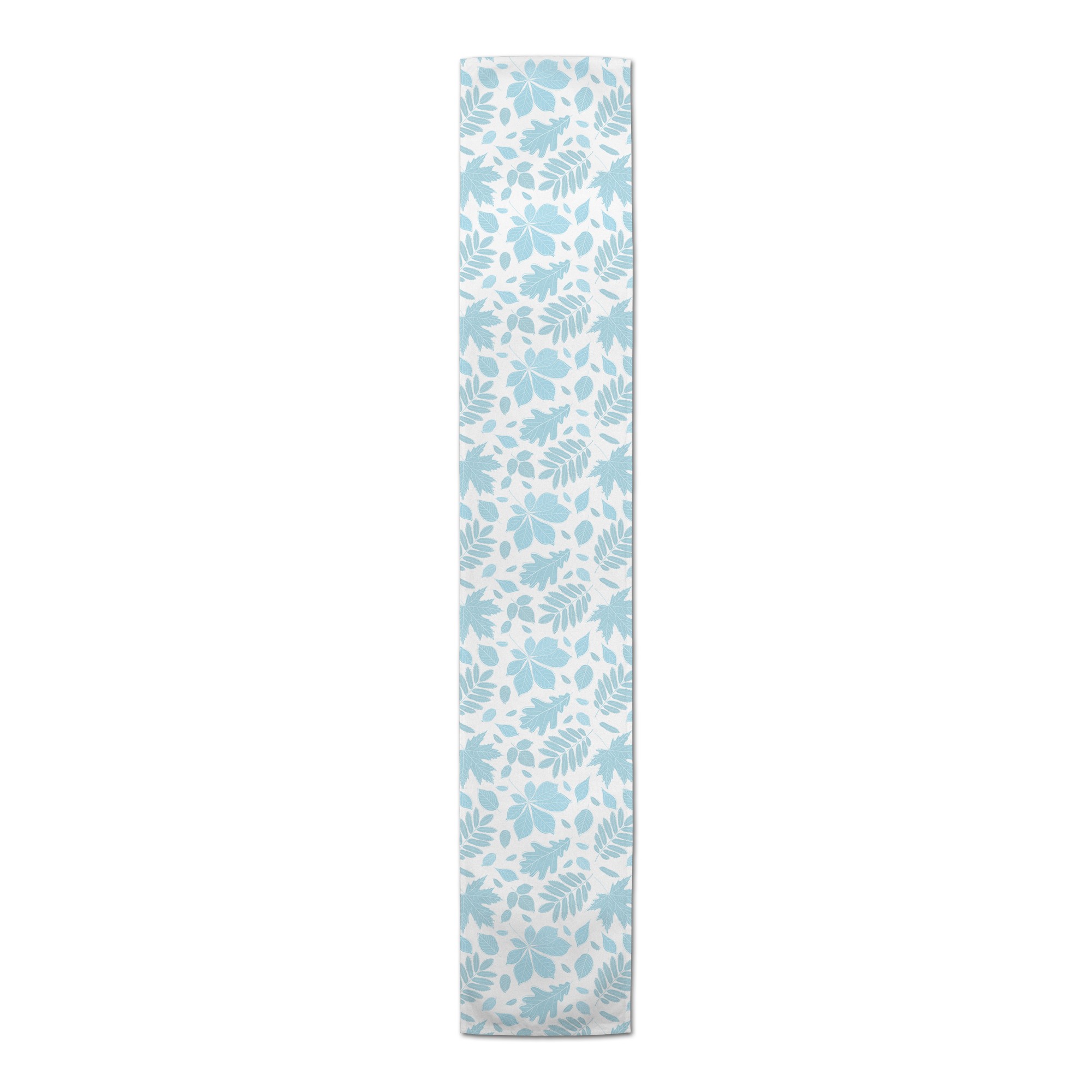 Blue Leaf Pattern 16x72 Cotton Twill Runner