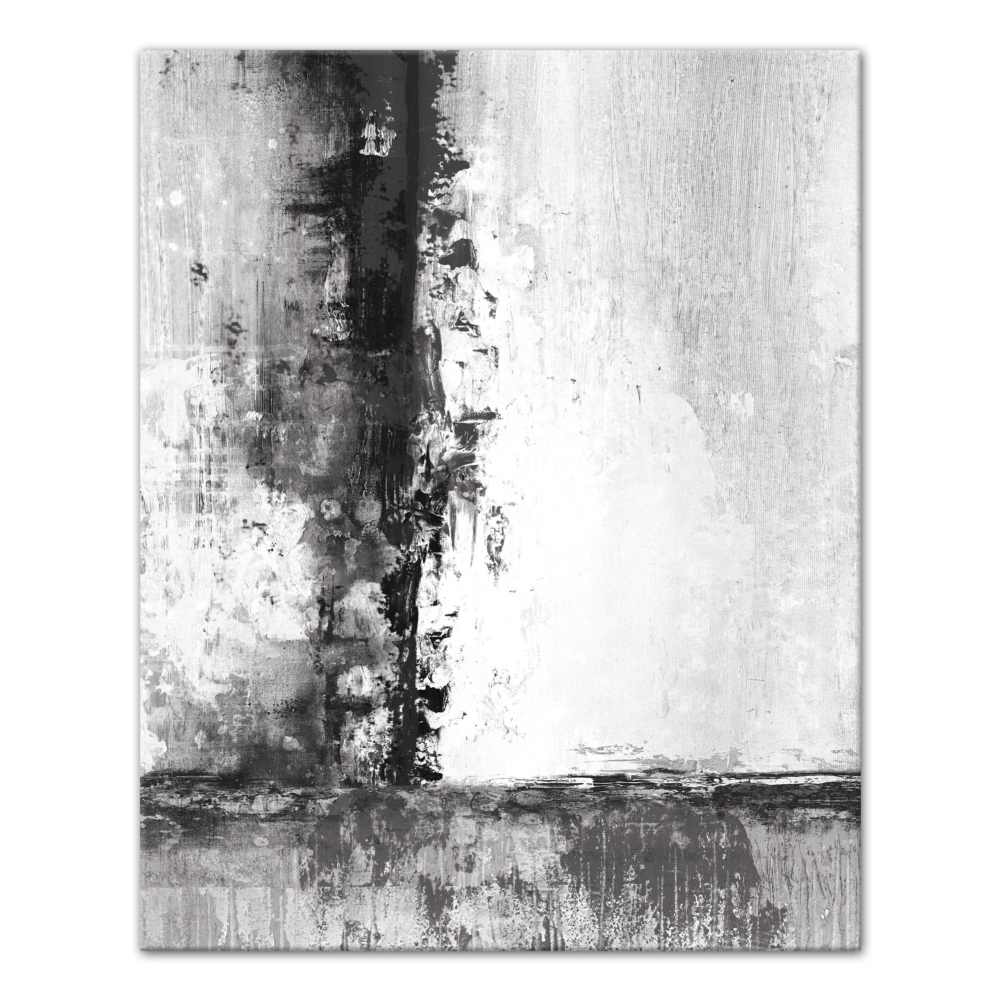 Black and White Textured 16x20 Canvas Wall Art