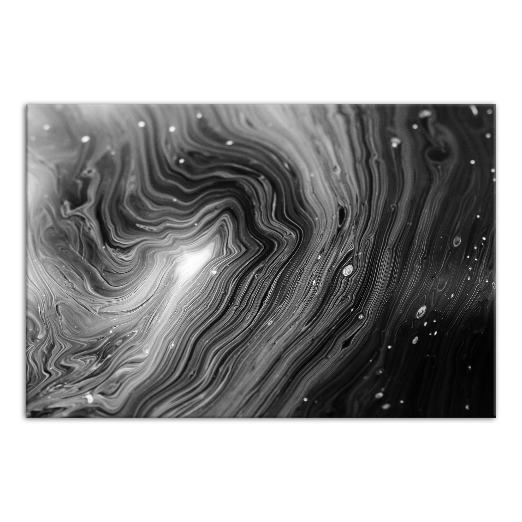 Black and White Galaxy Geode 12x18 Canvas Wall Art