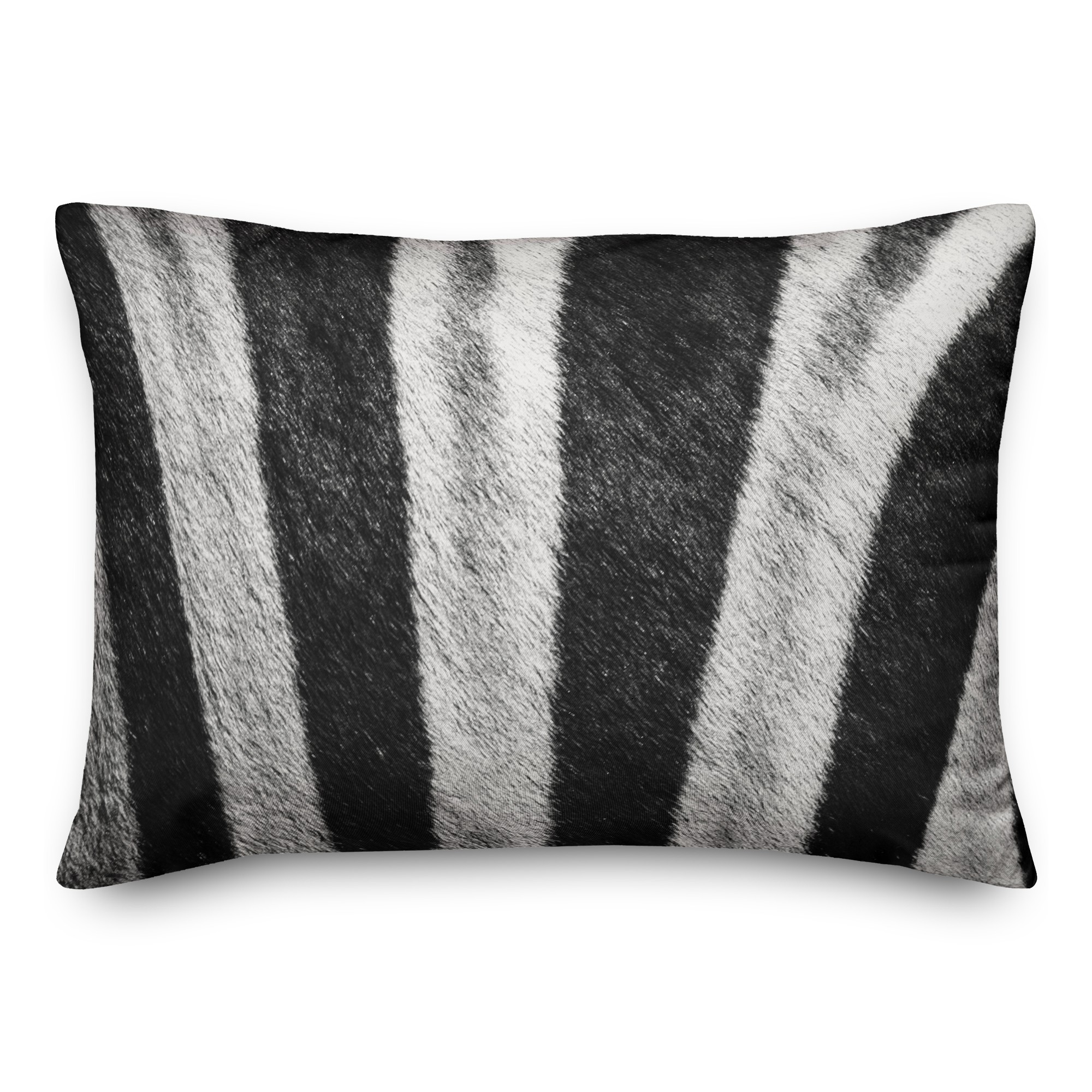 Zebra Fur Close Up 14x20 Spun Poly Pillow
