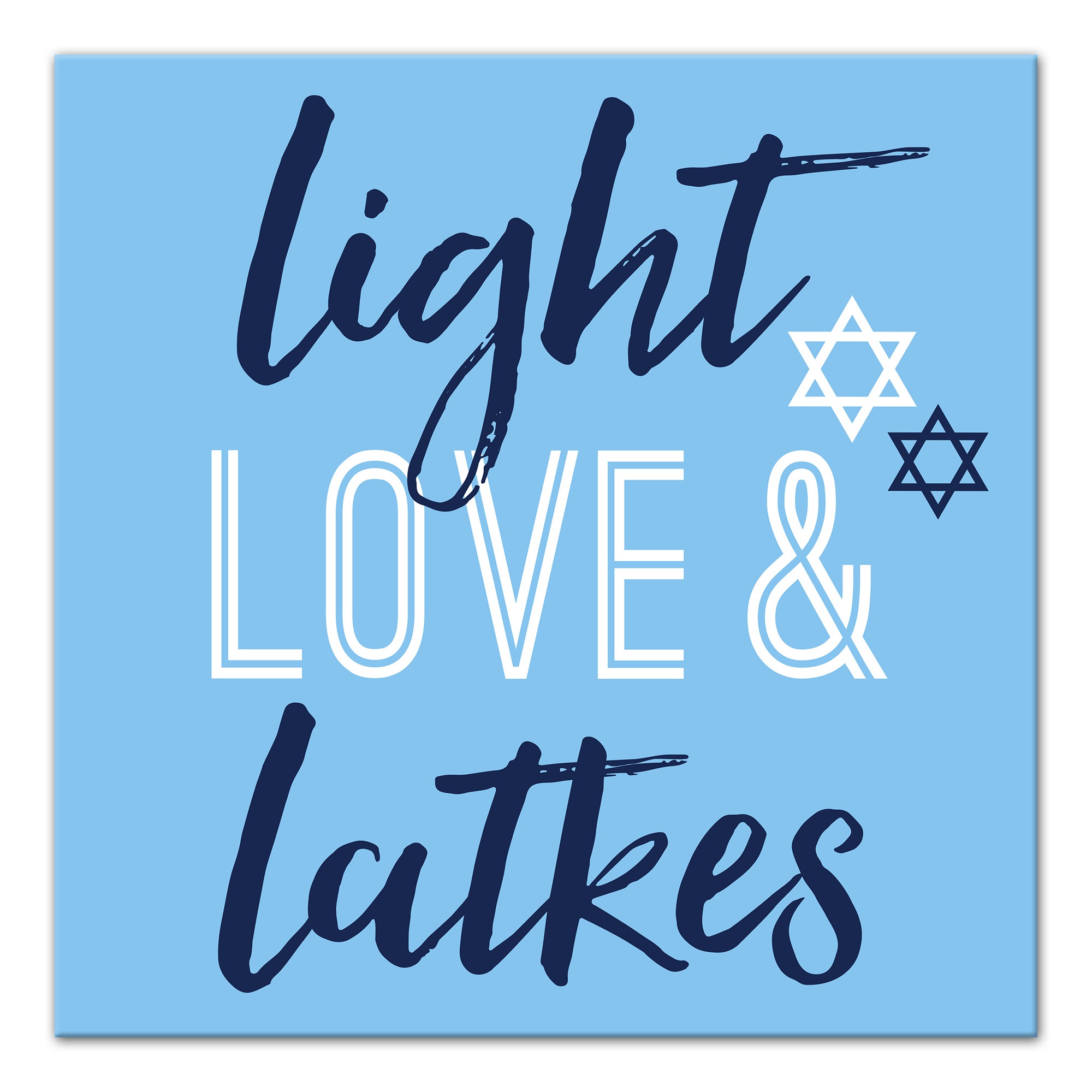 Light Love and Latkes 16x16 Canvas Wall Art