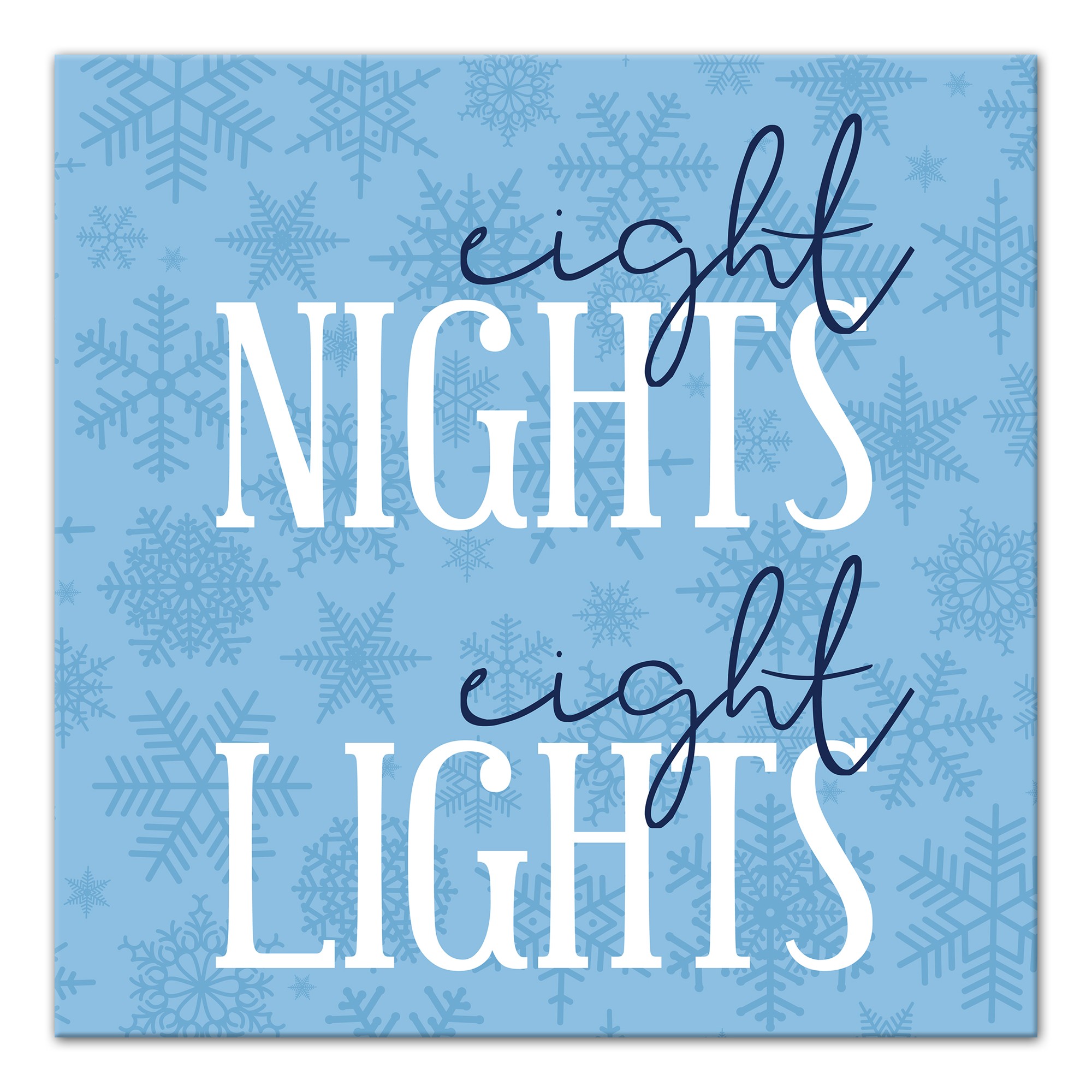 Eight Nights Eight Lights 16x16 Canvas Wall Art