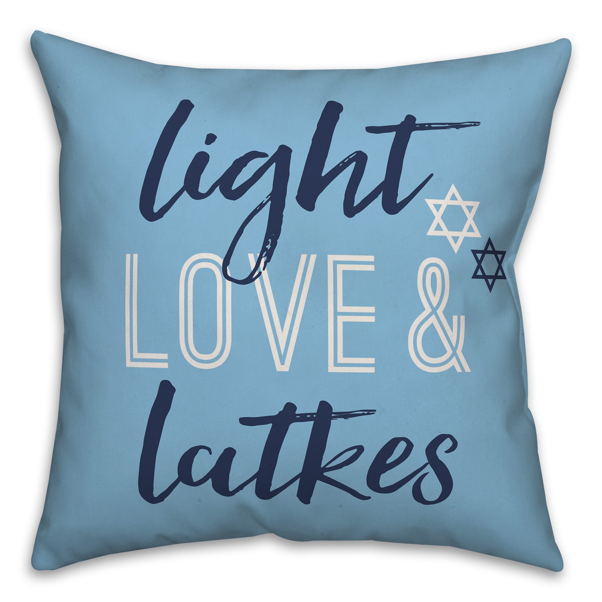 Light Love and Latkes 18x18 Spun Poly Pillow