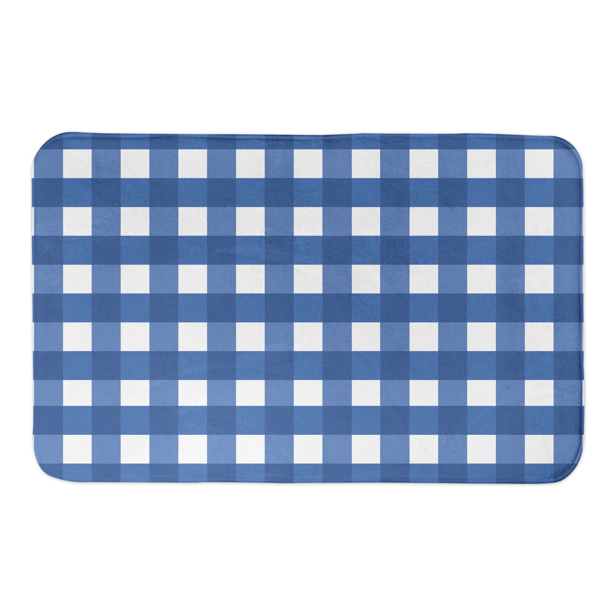 Blue Buffalo Check 34x21 Bath Mat