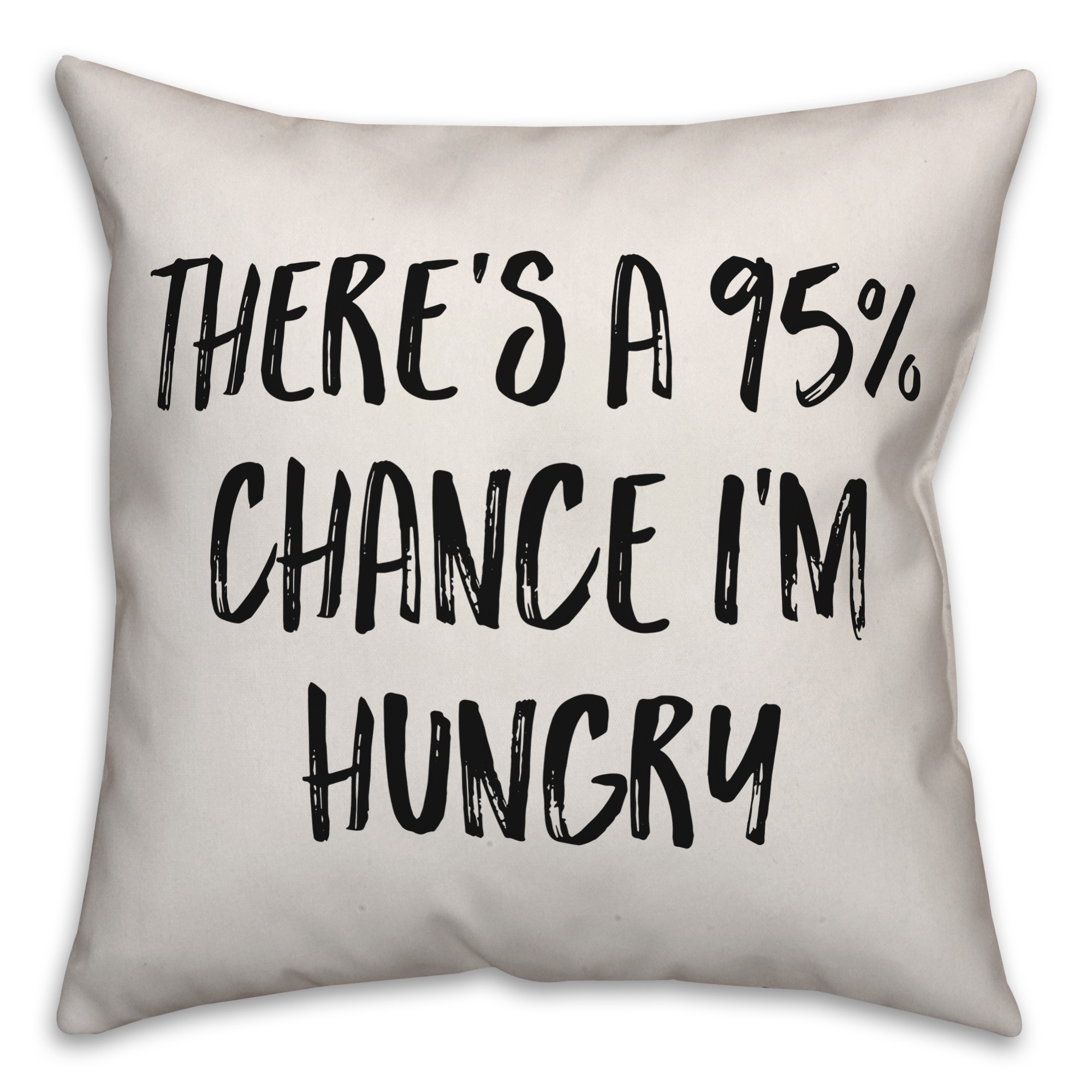95% Chance I'm Hungry Pillow Cover