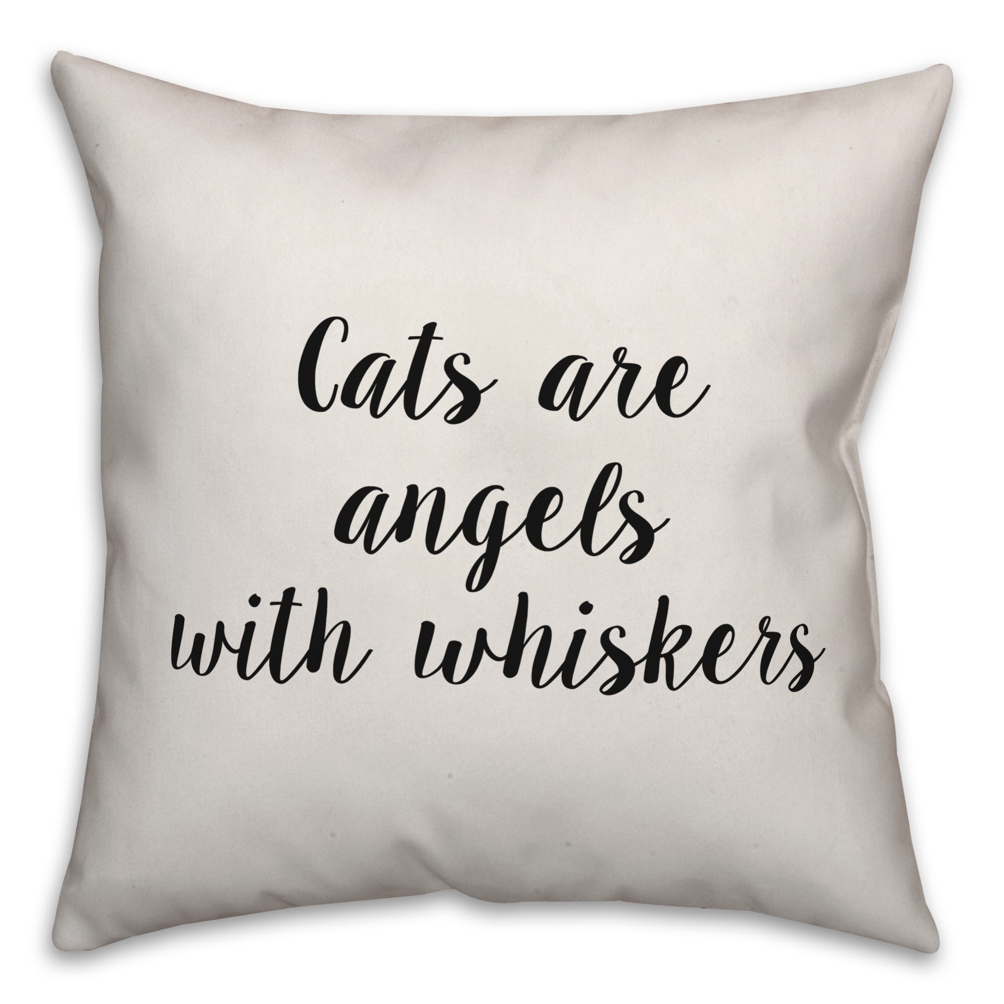 Cats Are Angels With Whiskers Pillow