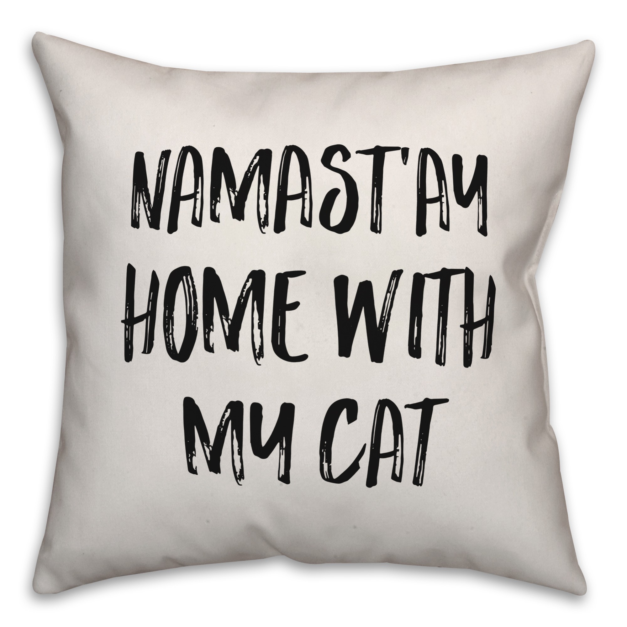 Namast'ay Home With My Cat Pillow Cover