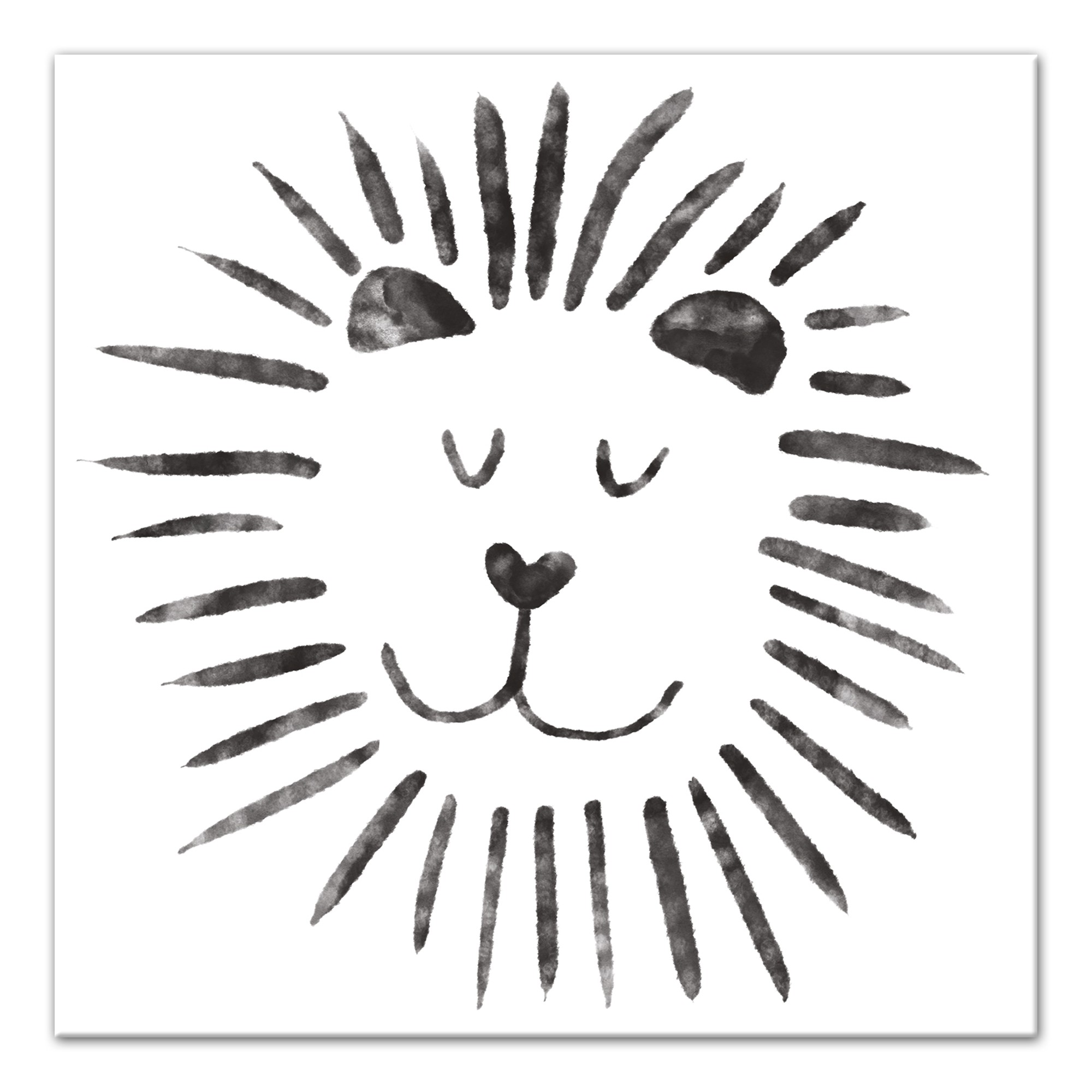 Lovely Lion 12x12 Canvas Wall Art