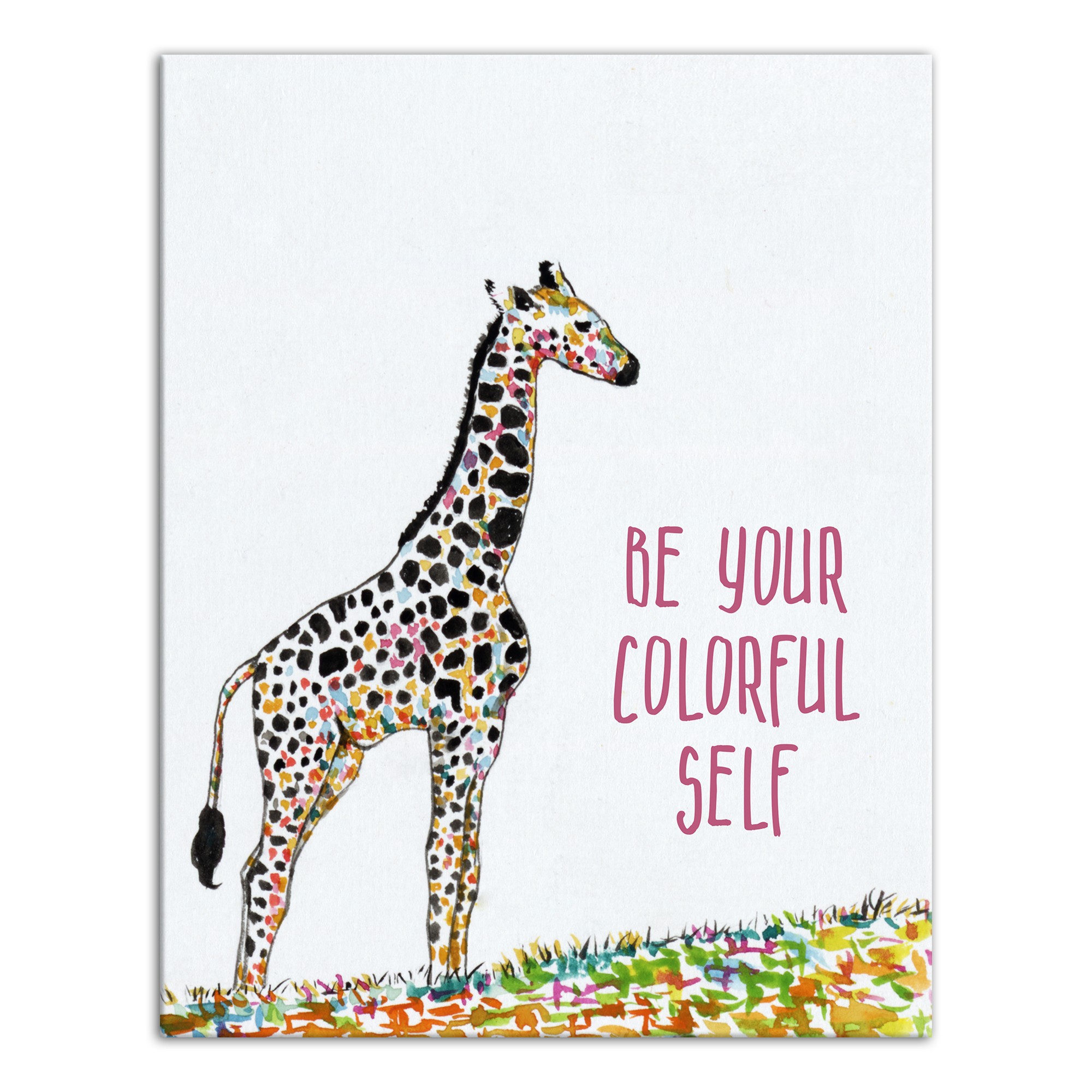 Be Your Colorful Self 11x14 Canvas Wall Art