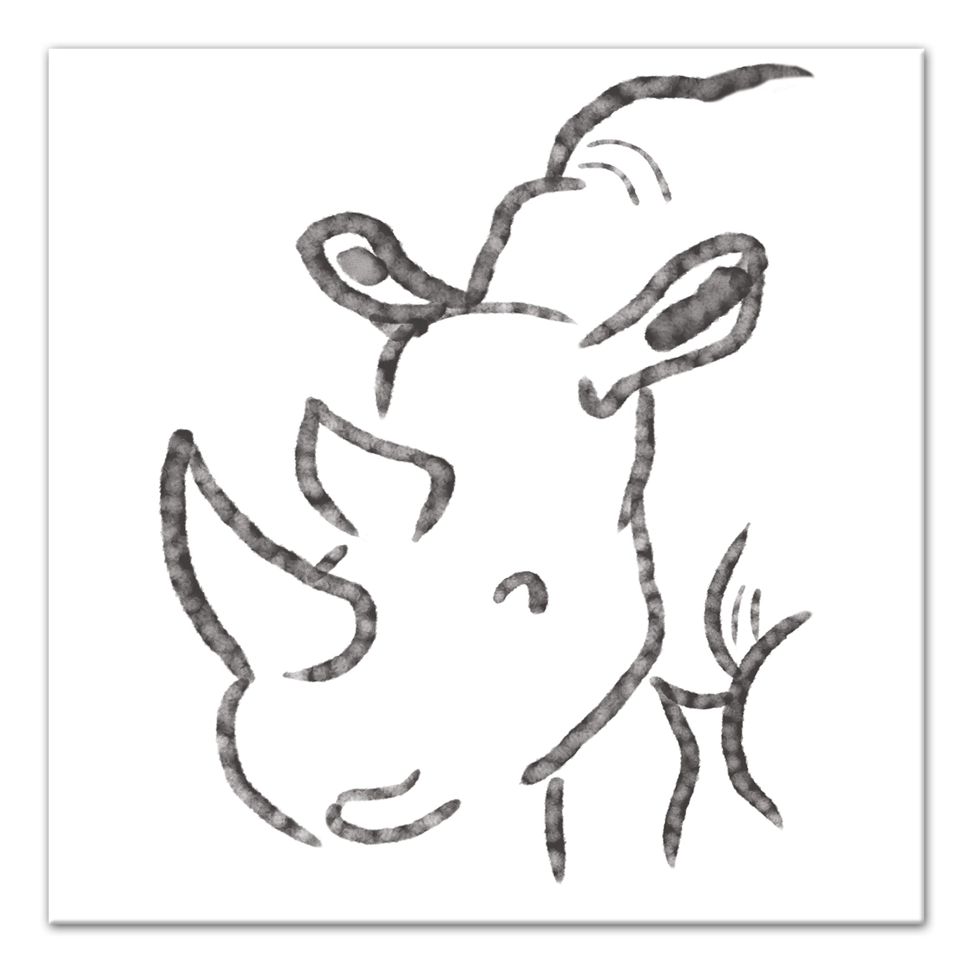 Loving Rhino 12x12 Canvas Wall Art