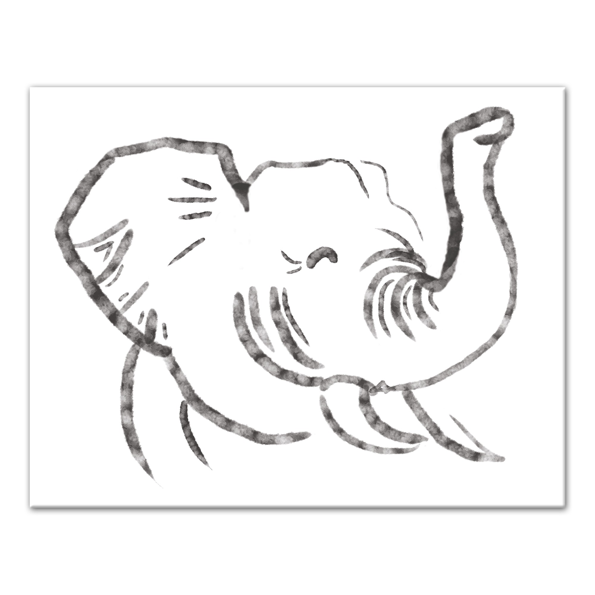 Happy Elephant 11x14 Canvas Wall Art