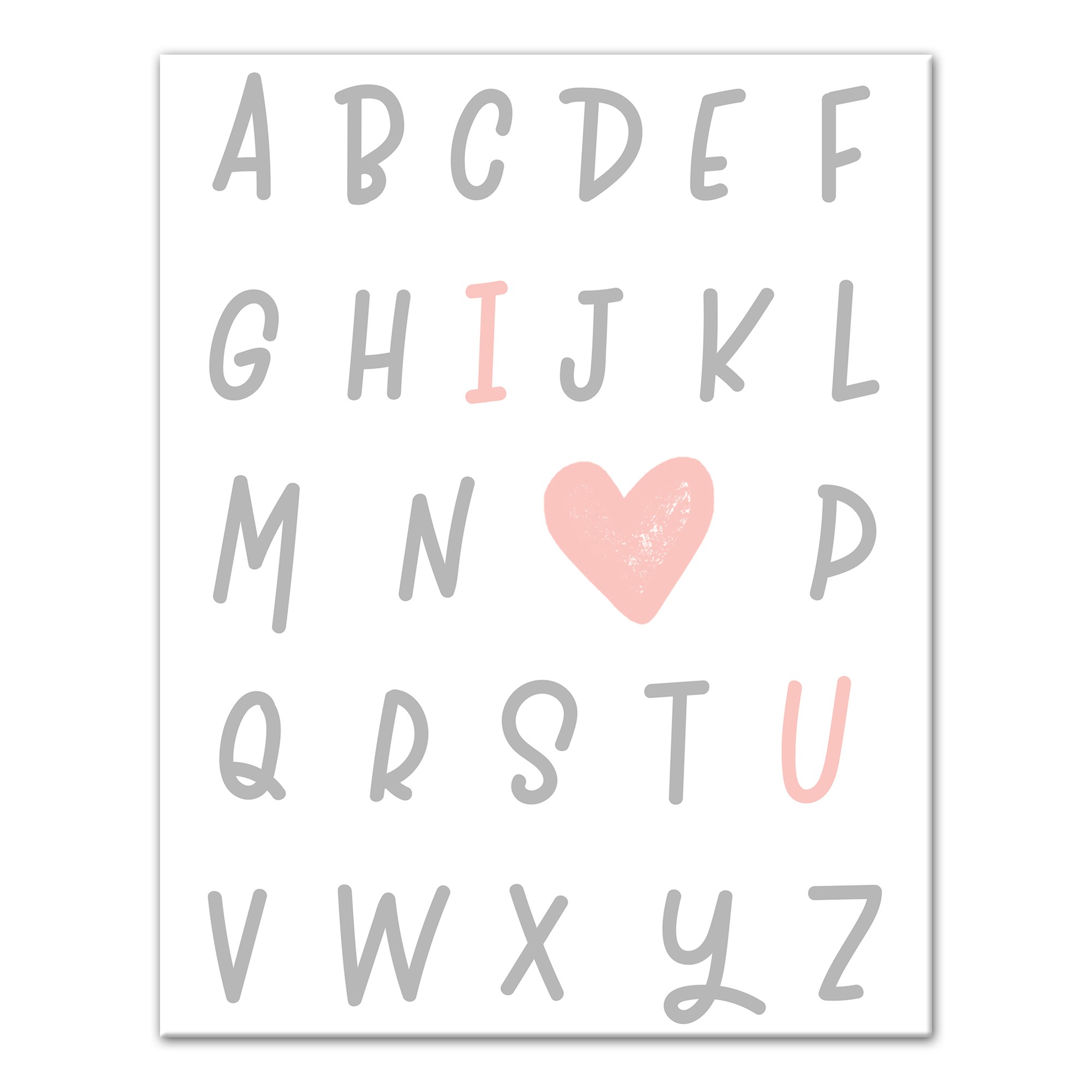 I Love You from A to Z 11x14 Canvas Wall Art