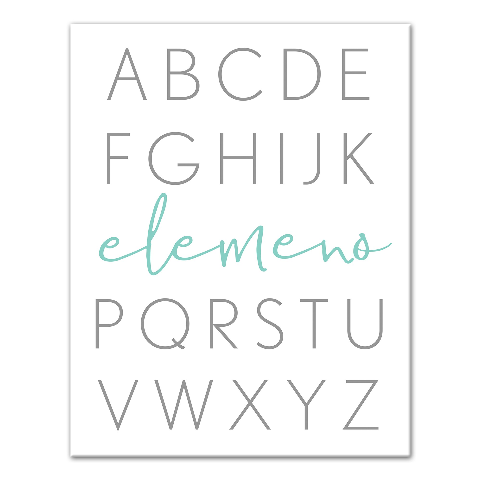 Alphabet Twist 11x14 Canvas Wall Art