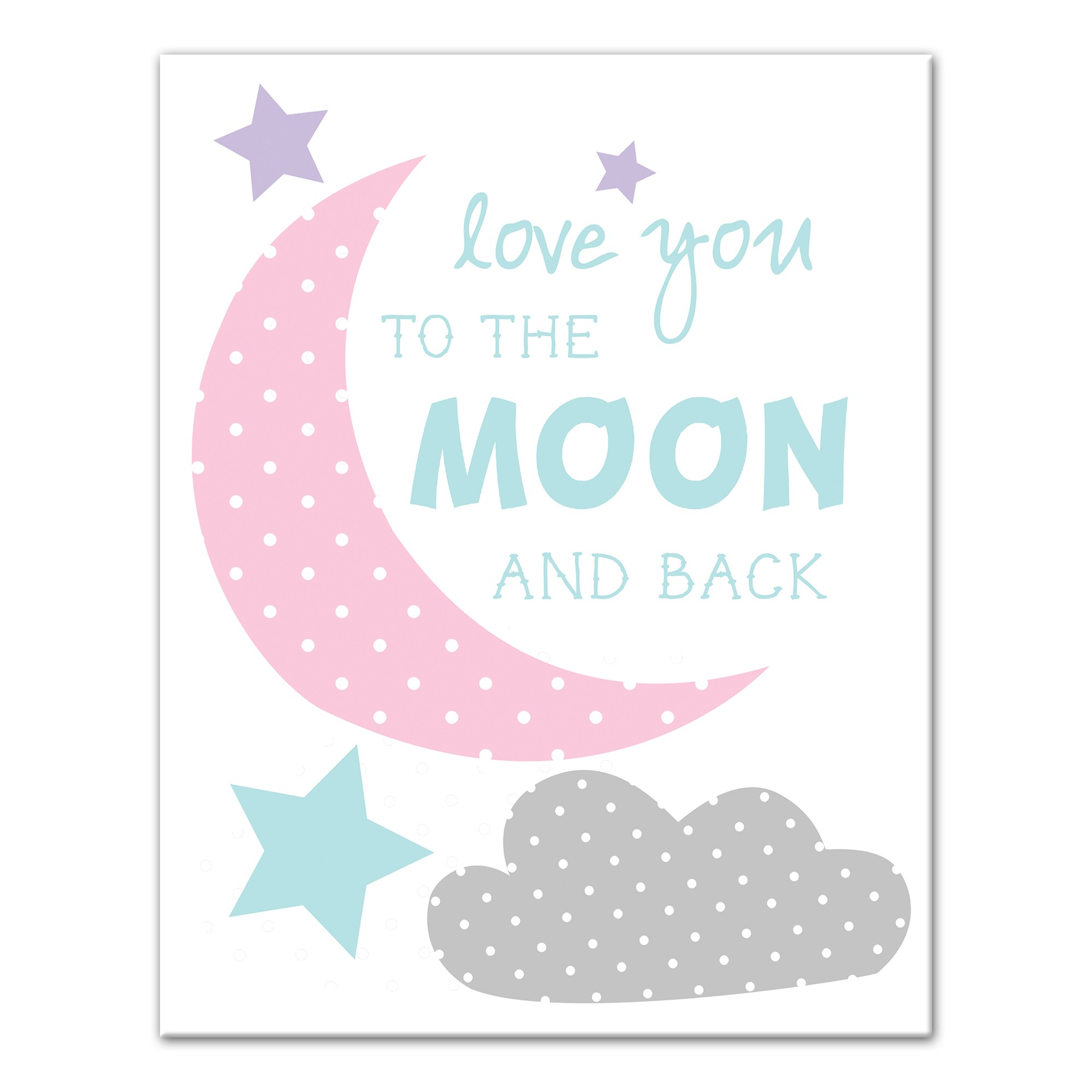 Love You to the Moon and Back 11x14 Canvas Wall Art