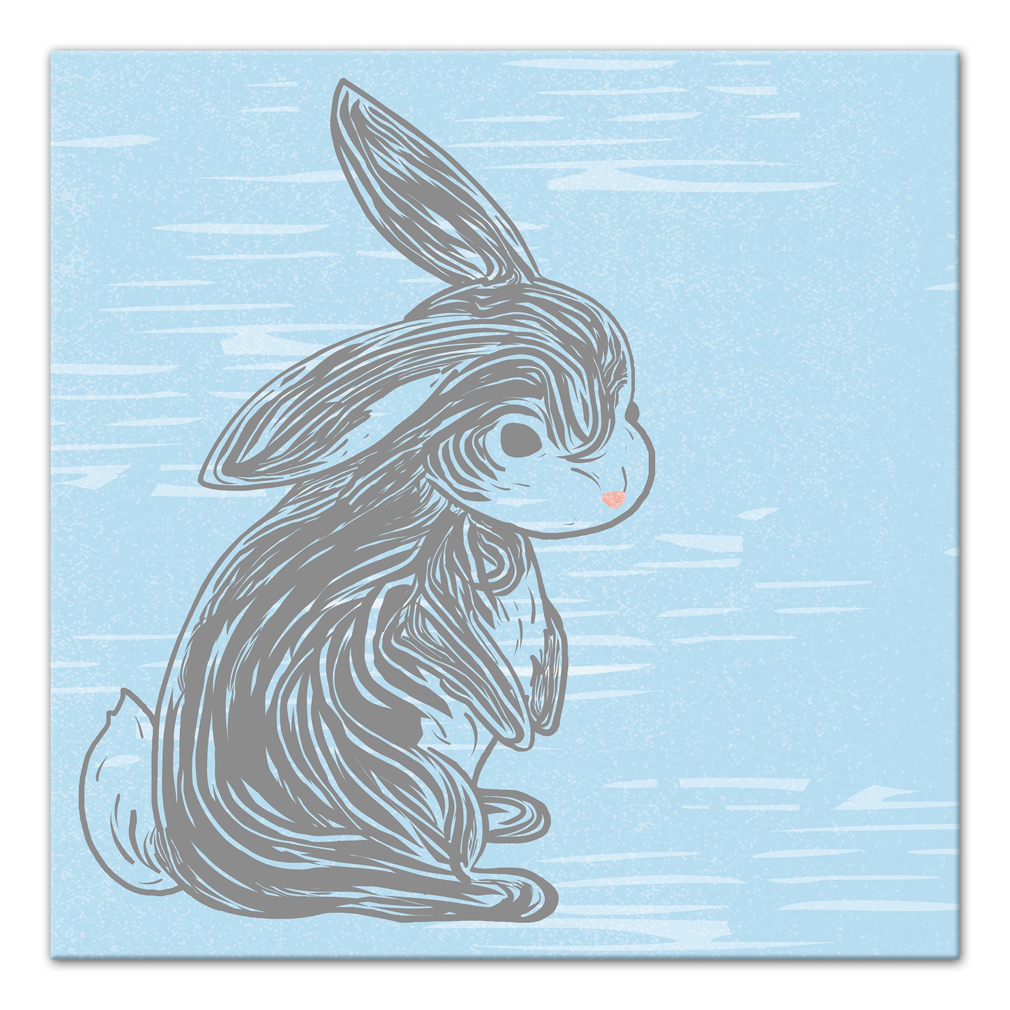 Baby Bunny 16x16 Canvas Wall Art