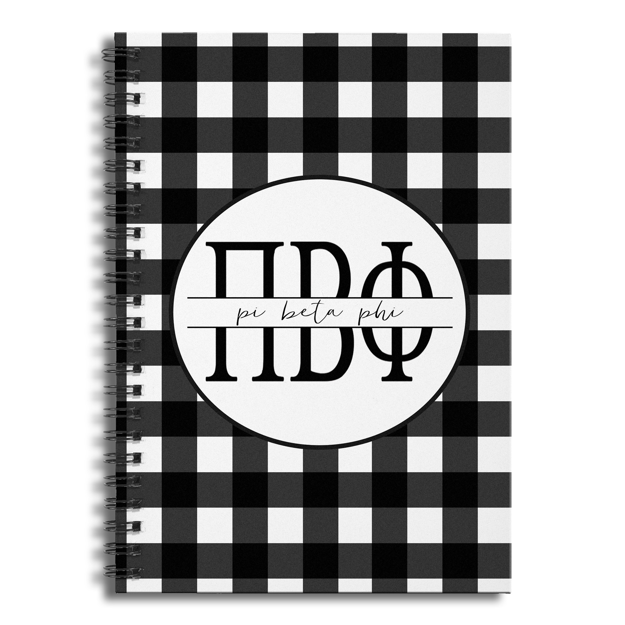Pi Beta Phi Buffalo Check 6x8 Ruled Spiral Notebook