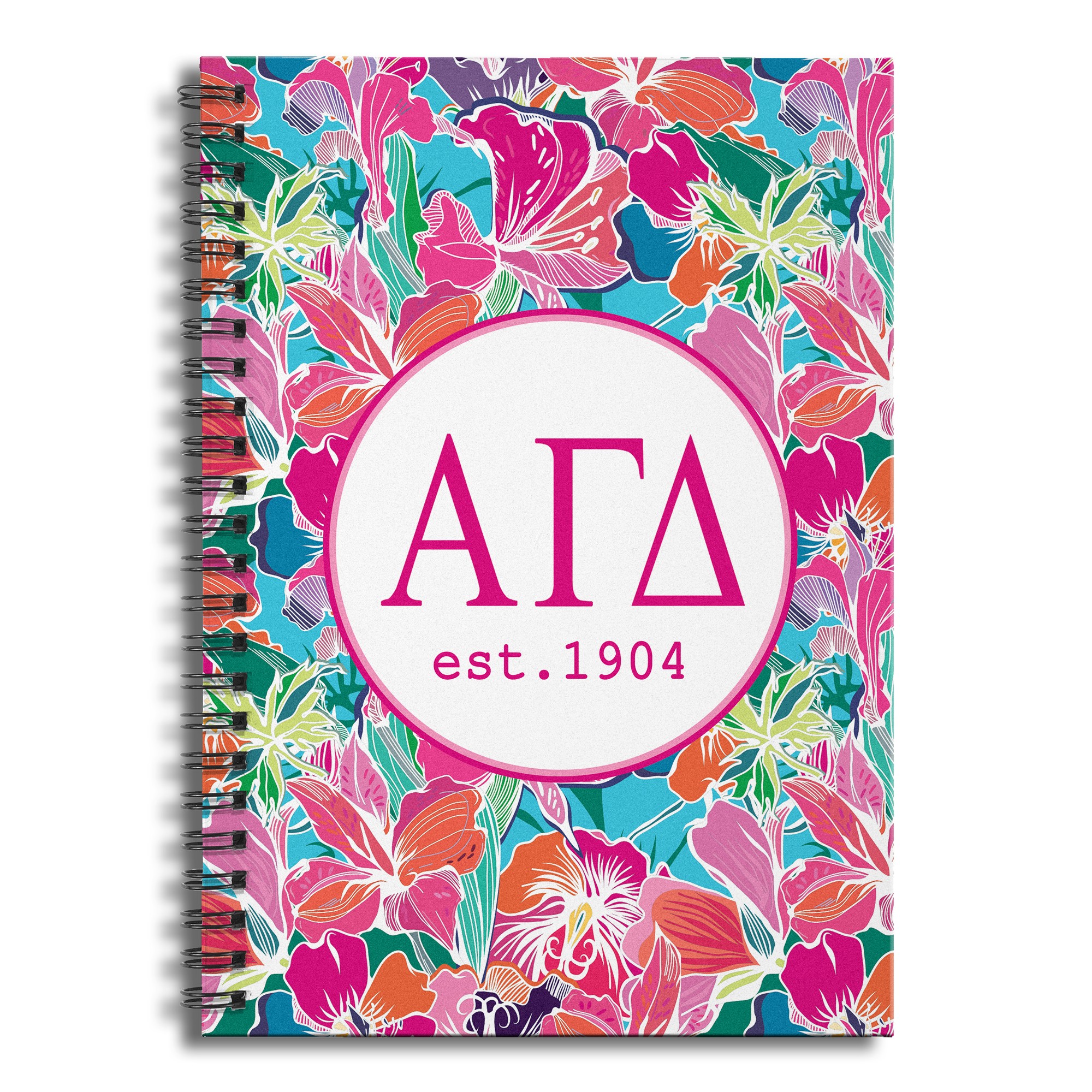 Alpha Gamma Delta 6x8 Ruled Spiral Notebook
