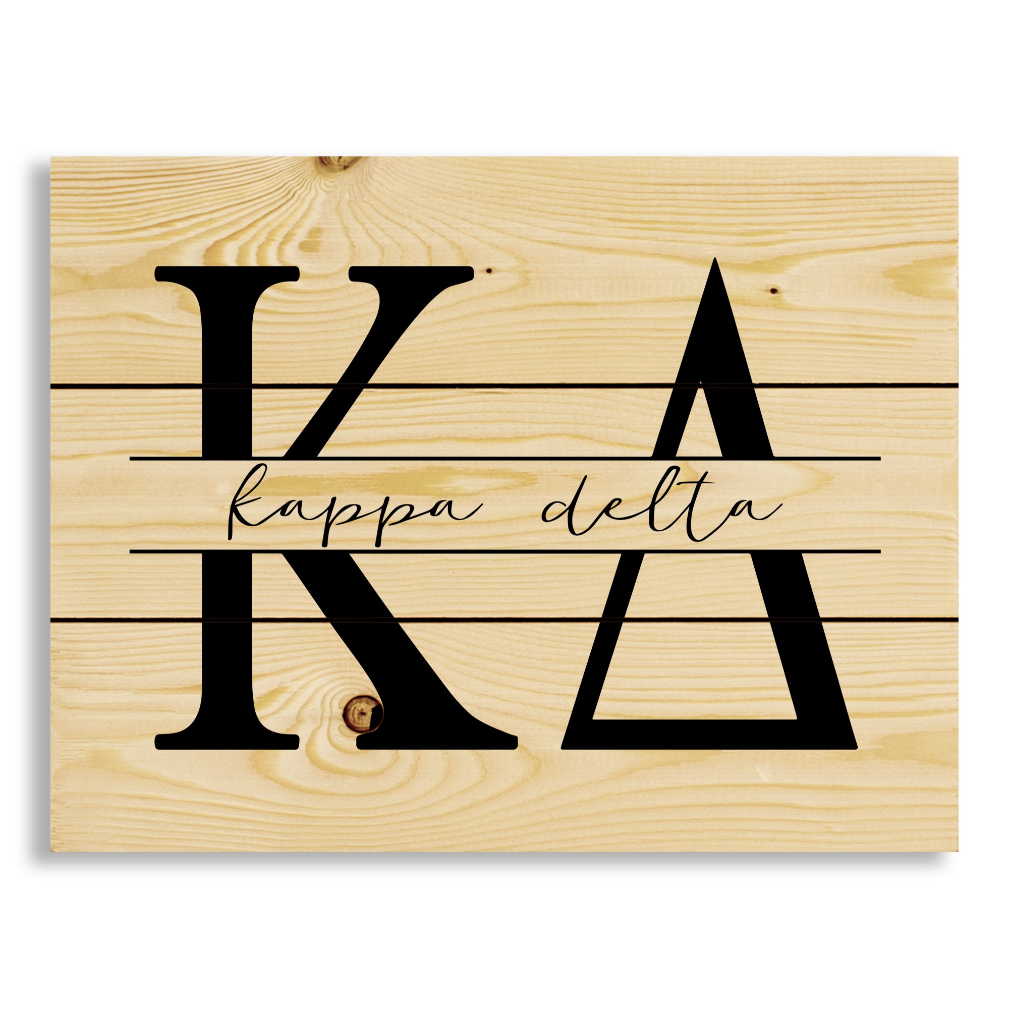 Kappa Delta Script 14x10.5 Pallet Wood Art