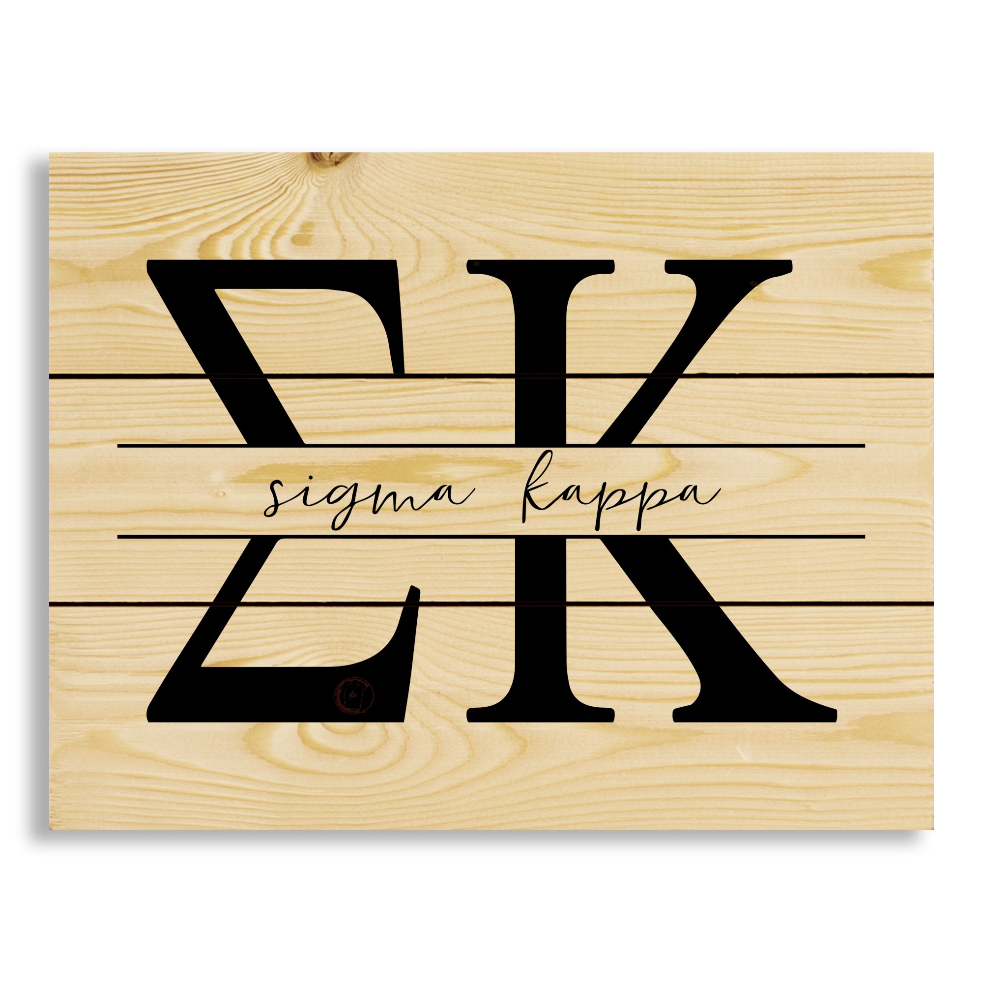 Sigma Kappa Script 14x10.5 Pallet Wood Art