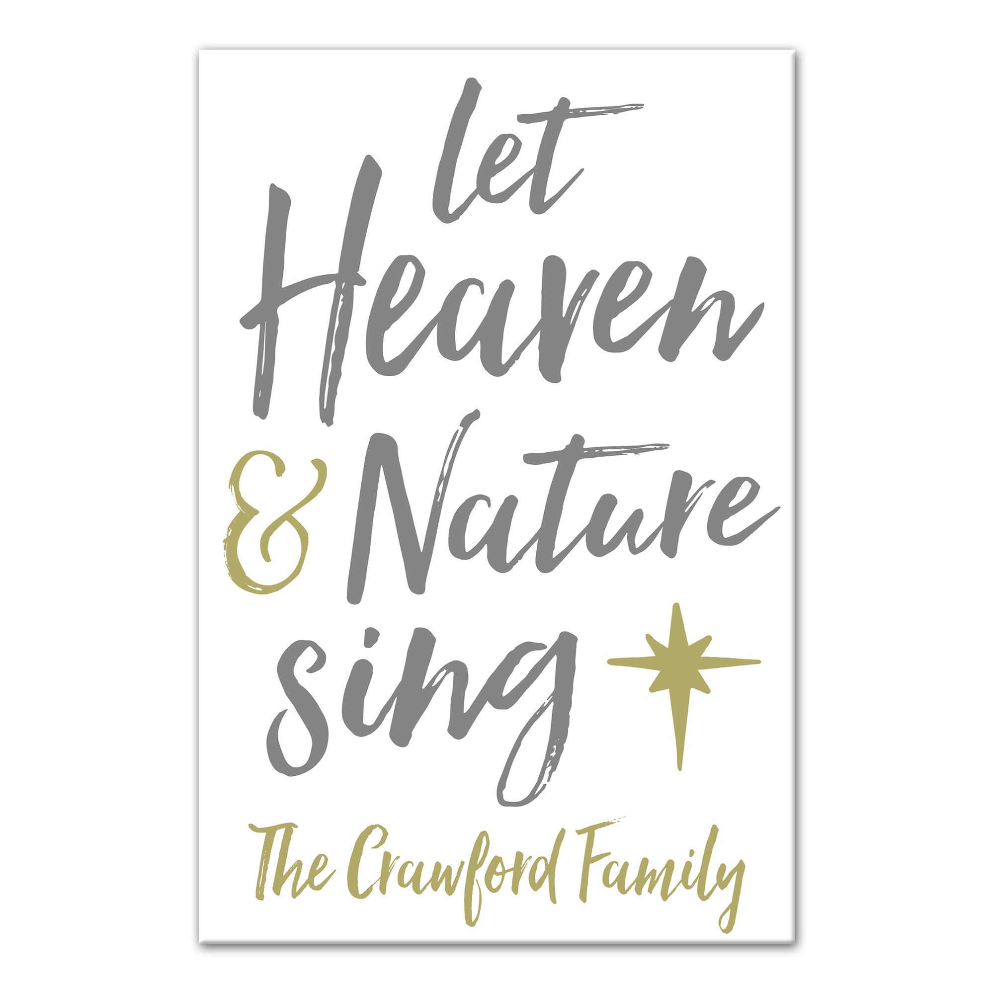 Let Heaven and Nature Sing 12x18 Personalized Canvas Wall Art