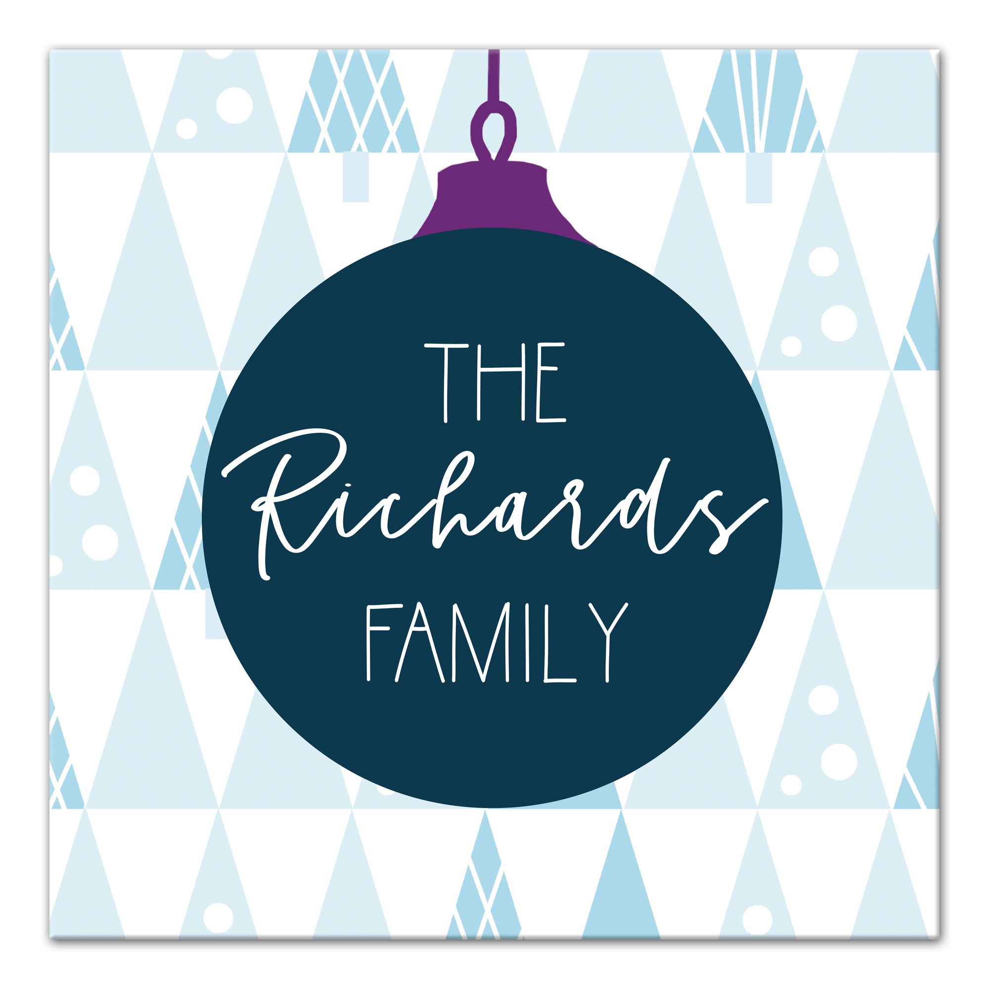 Retro Ornament 20x20 Personalized Canvas Wall Art