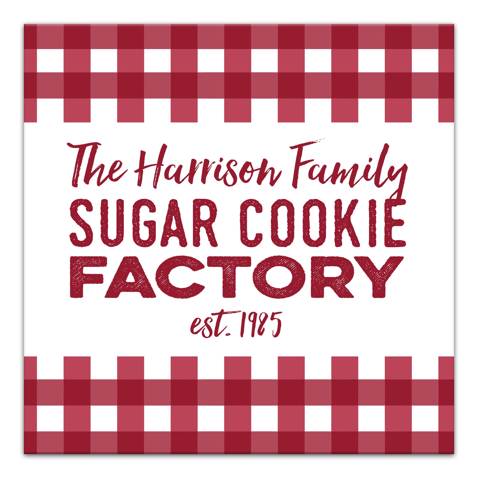 Sugar Cookie Factory 20x20 Personalized Canvas Wall Art