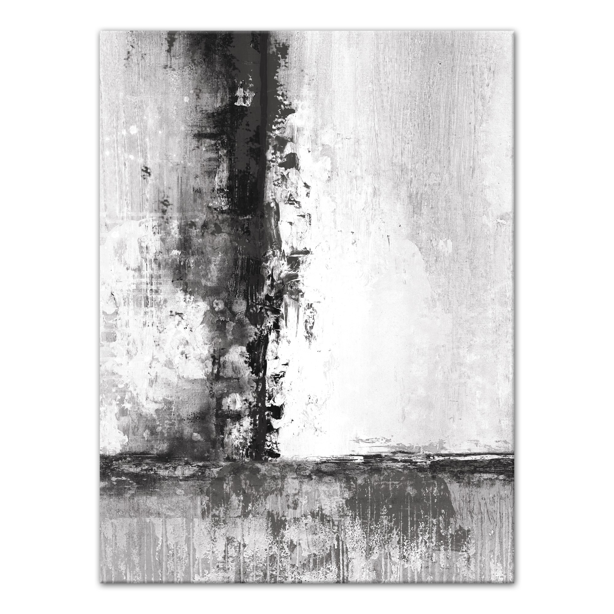 Black and White Textured 30x40 Canvas Wall Art