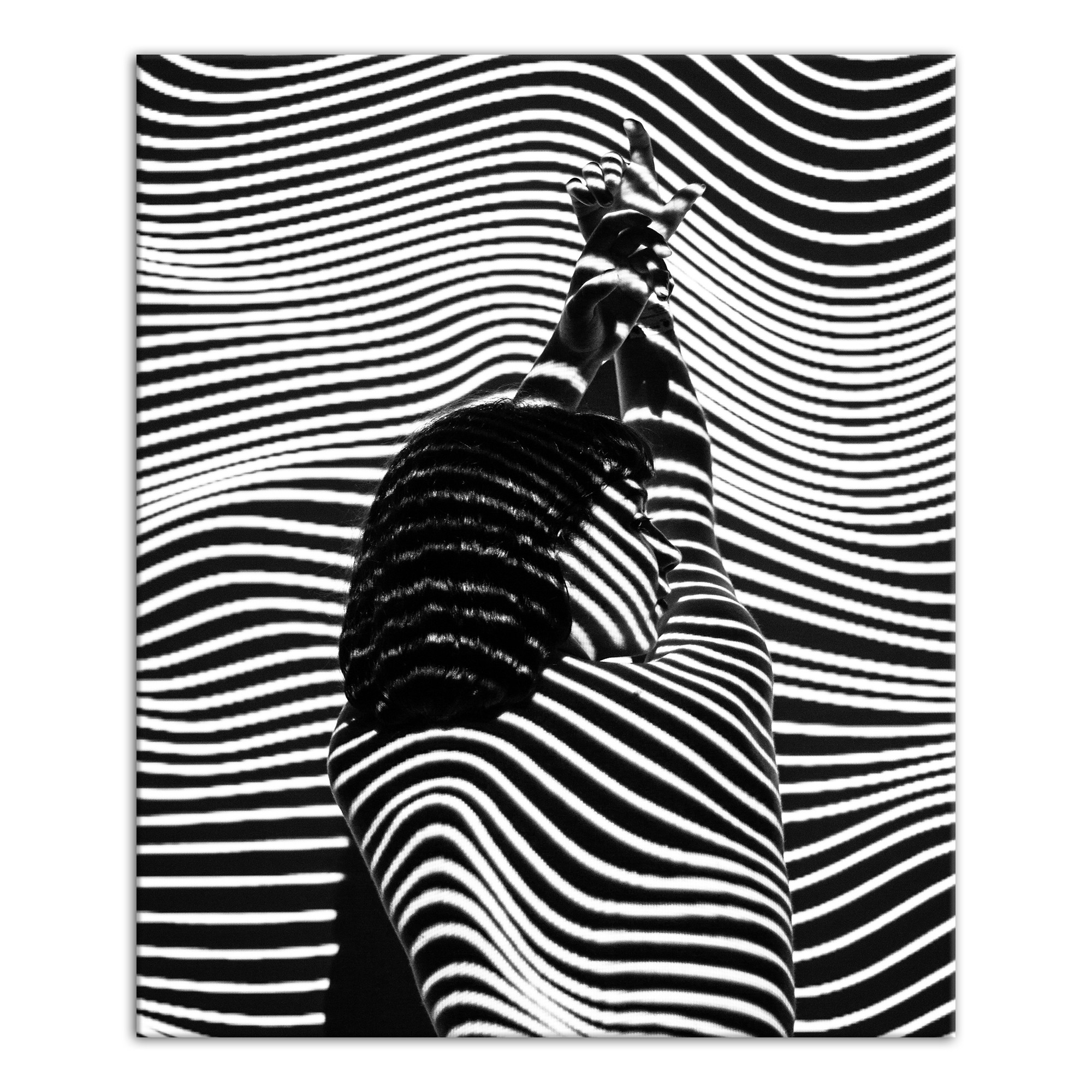 Abstract Zebra Woman 20x24 Canvas Wall Art
