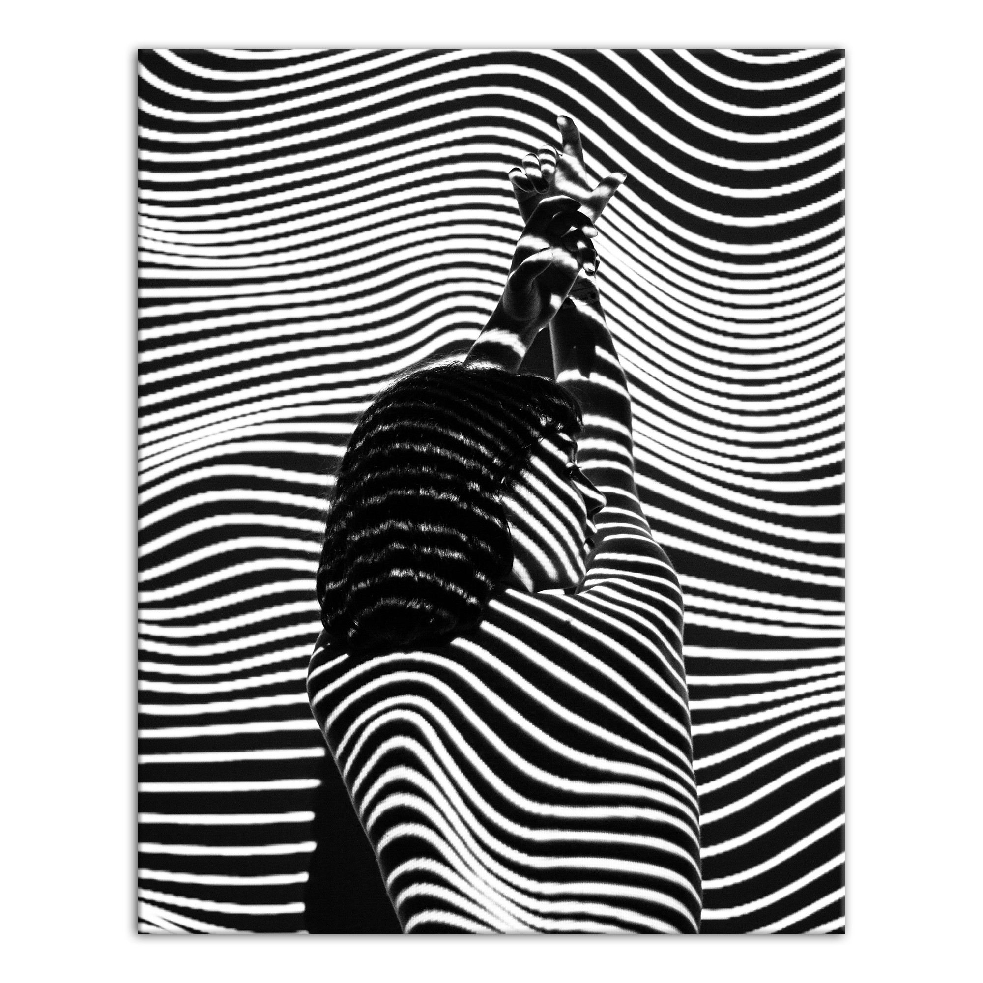 Abstract Zebra Woman 24x30 Canvas Wall Art