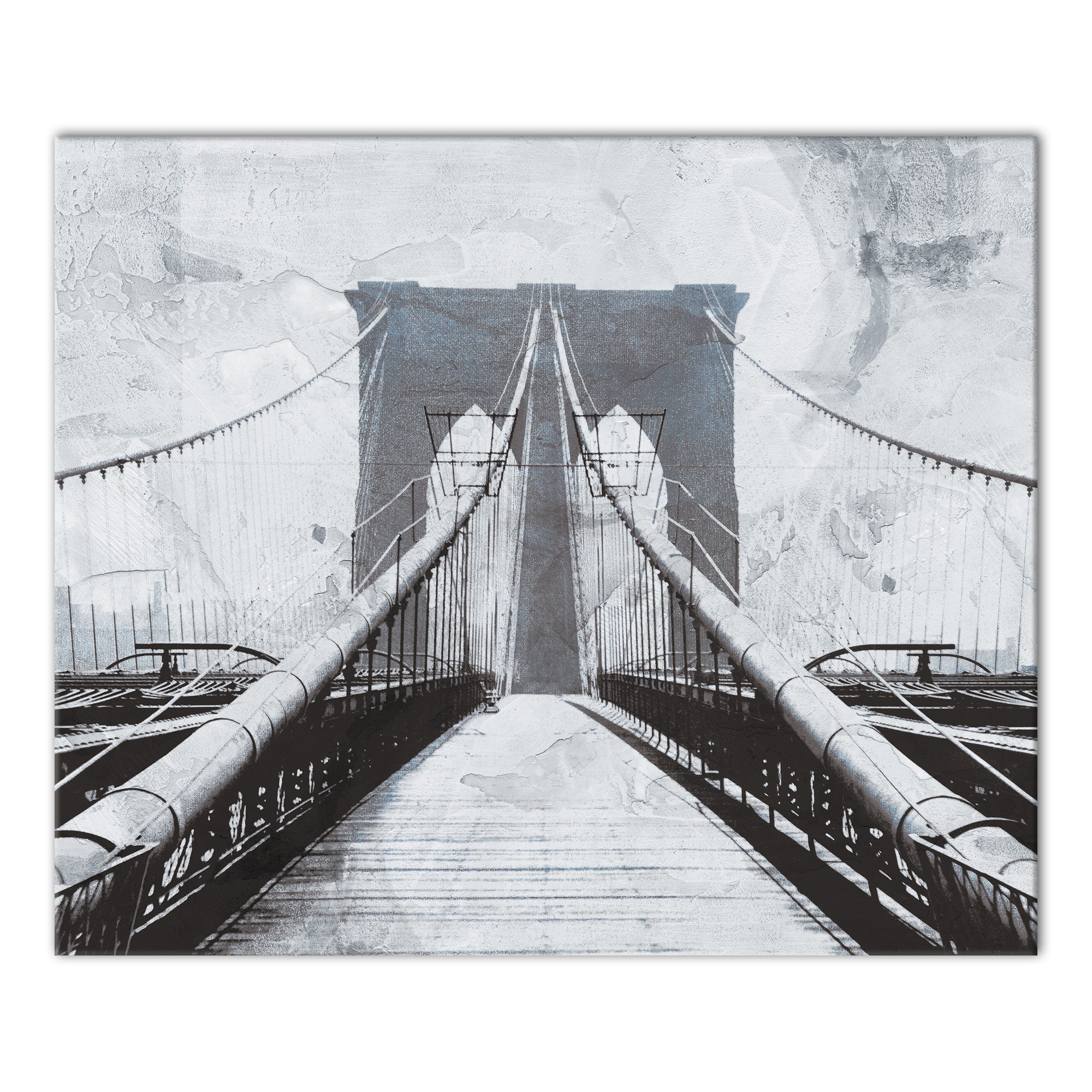 Brooklyn Bridge Sketch 20x24 Canvas Wall Art