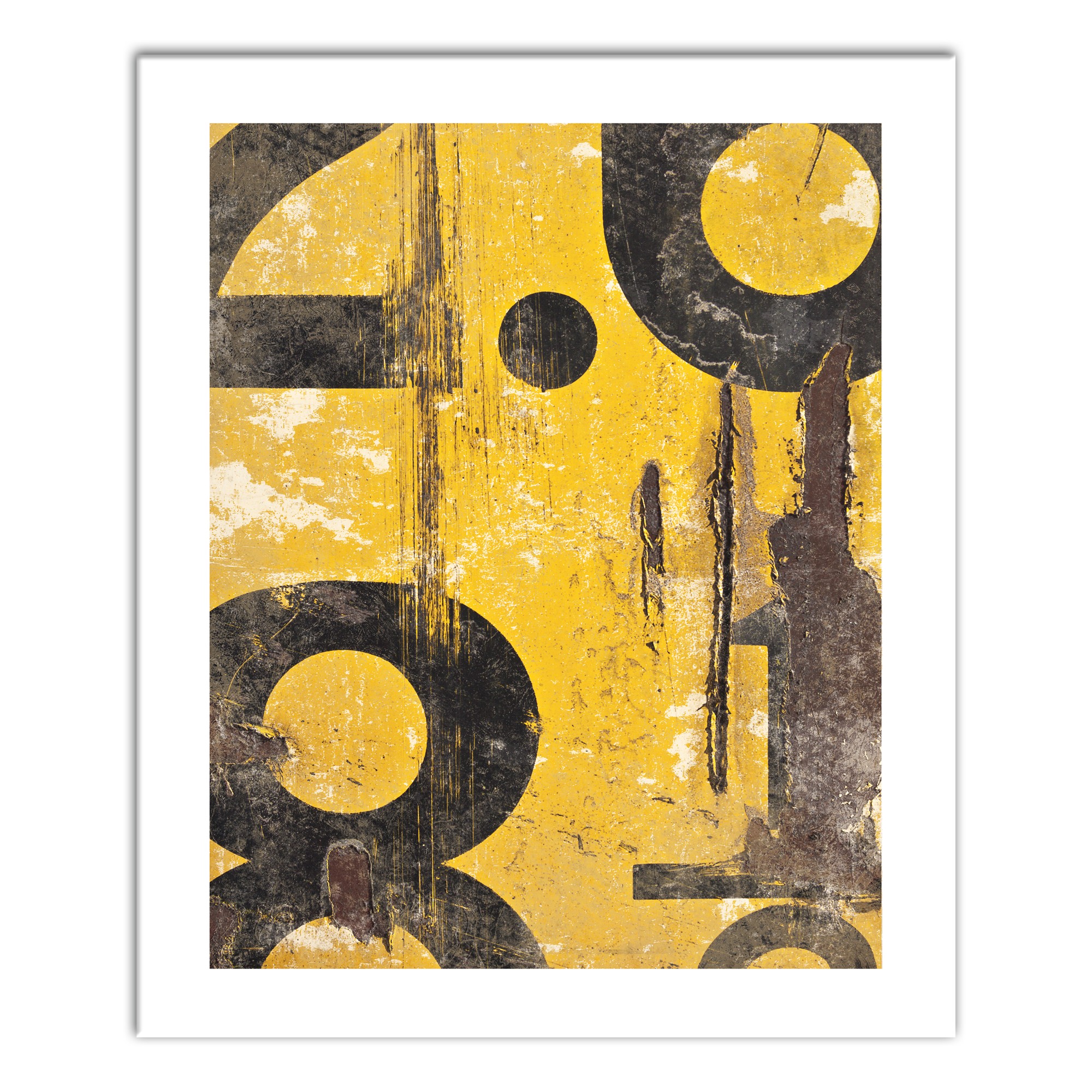 Vintage Yellow Sign Distressed 20x24 Canvas Wall Art