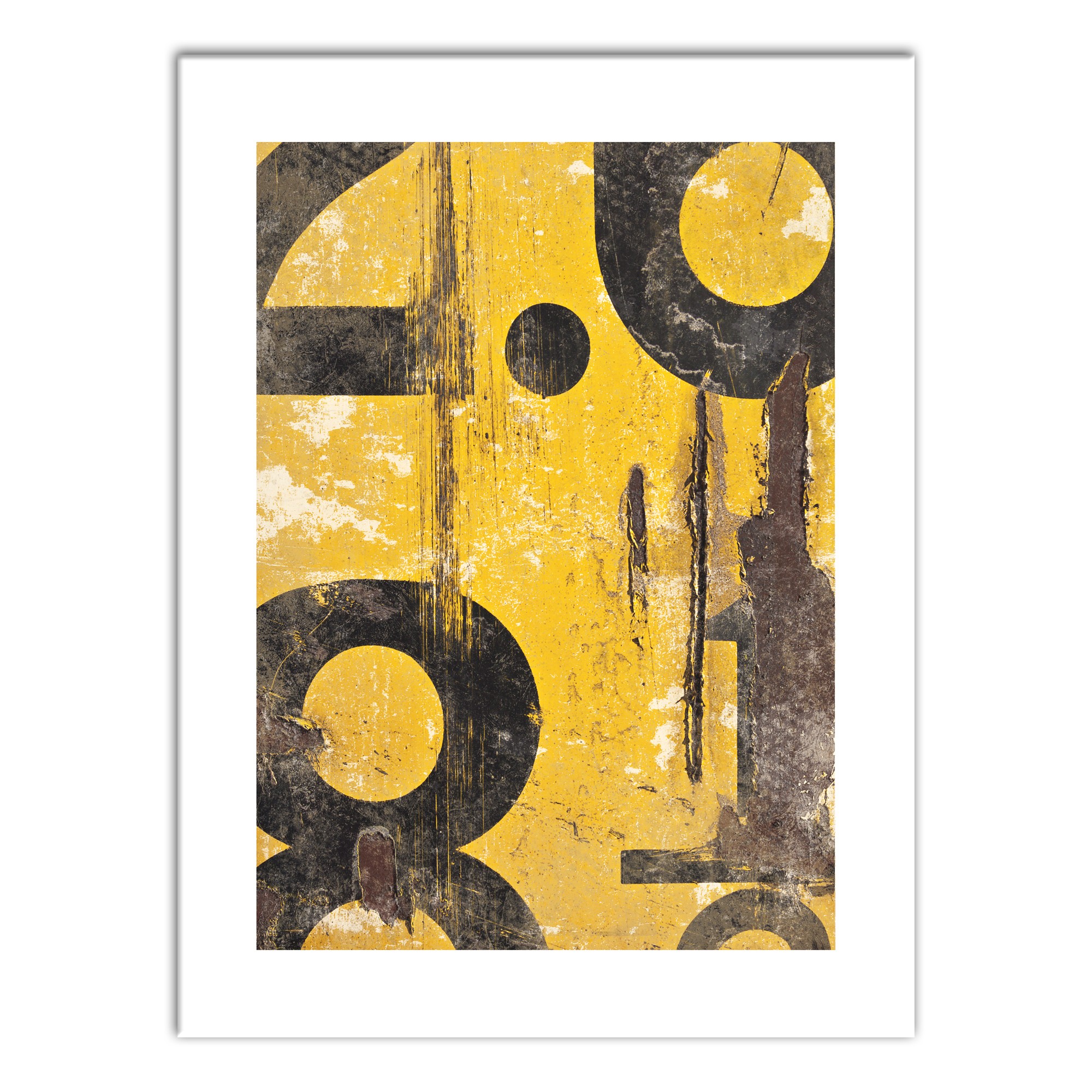Vintage Yellow Sign Distressed 30x40 Canvas Wall Art