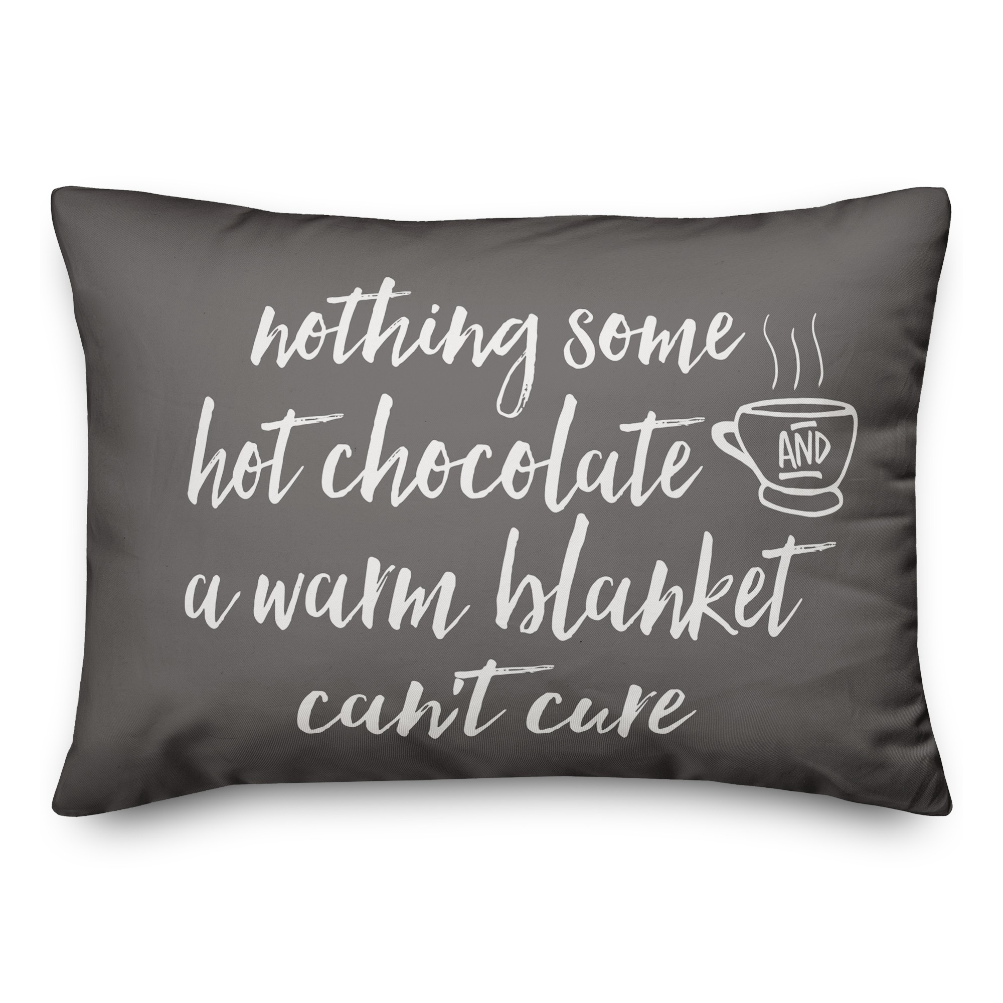 Hot Chocolate and Warm Blanket 14x20 Spun Poly Pillow