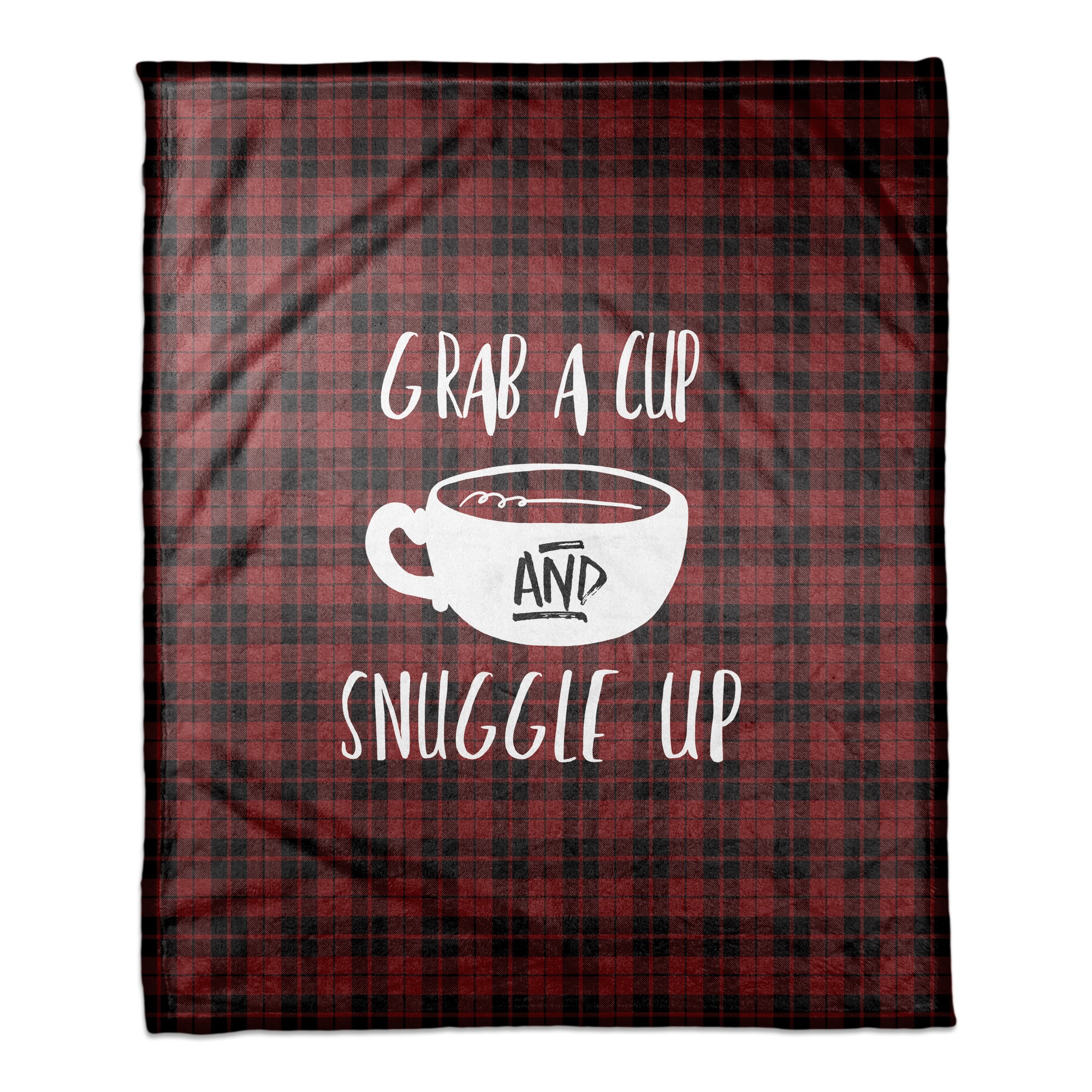 Grab a Cup and Snuggle Up 50x60 Coral Fleece Blanket