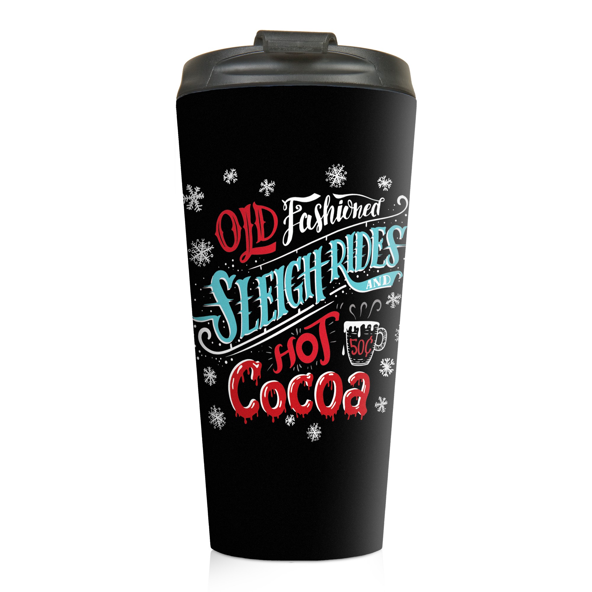 Old Fashioned Sleigh Rides 15 oz Travel Mug