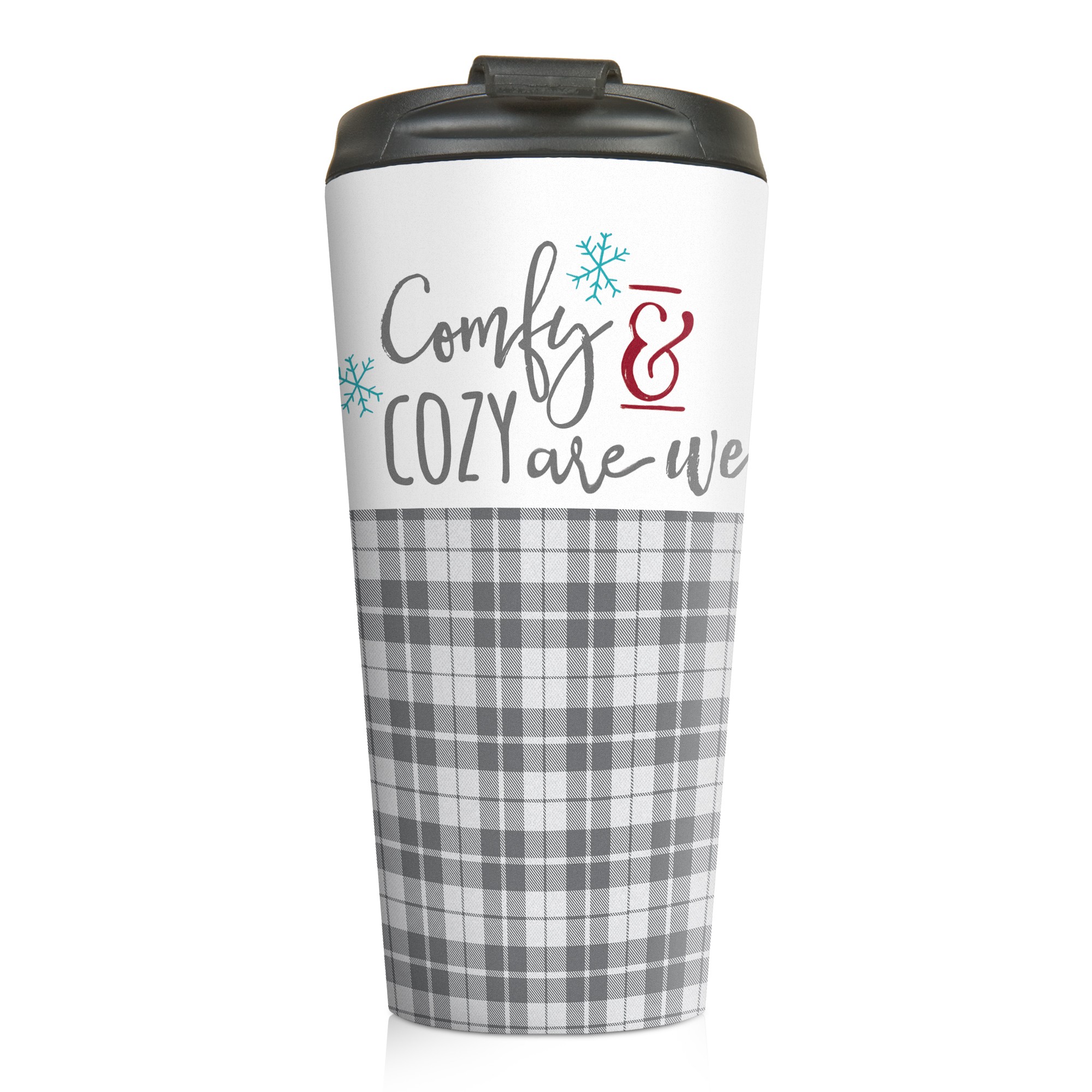 Comfy and Cozy are We 15 oz Travel Mug