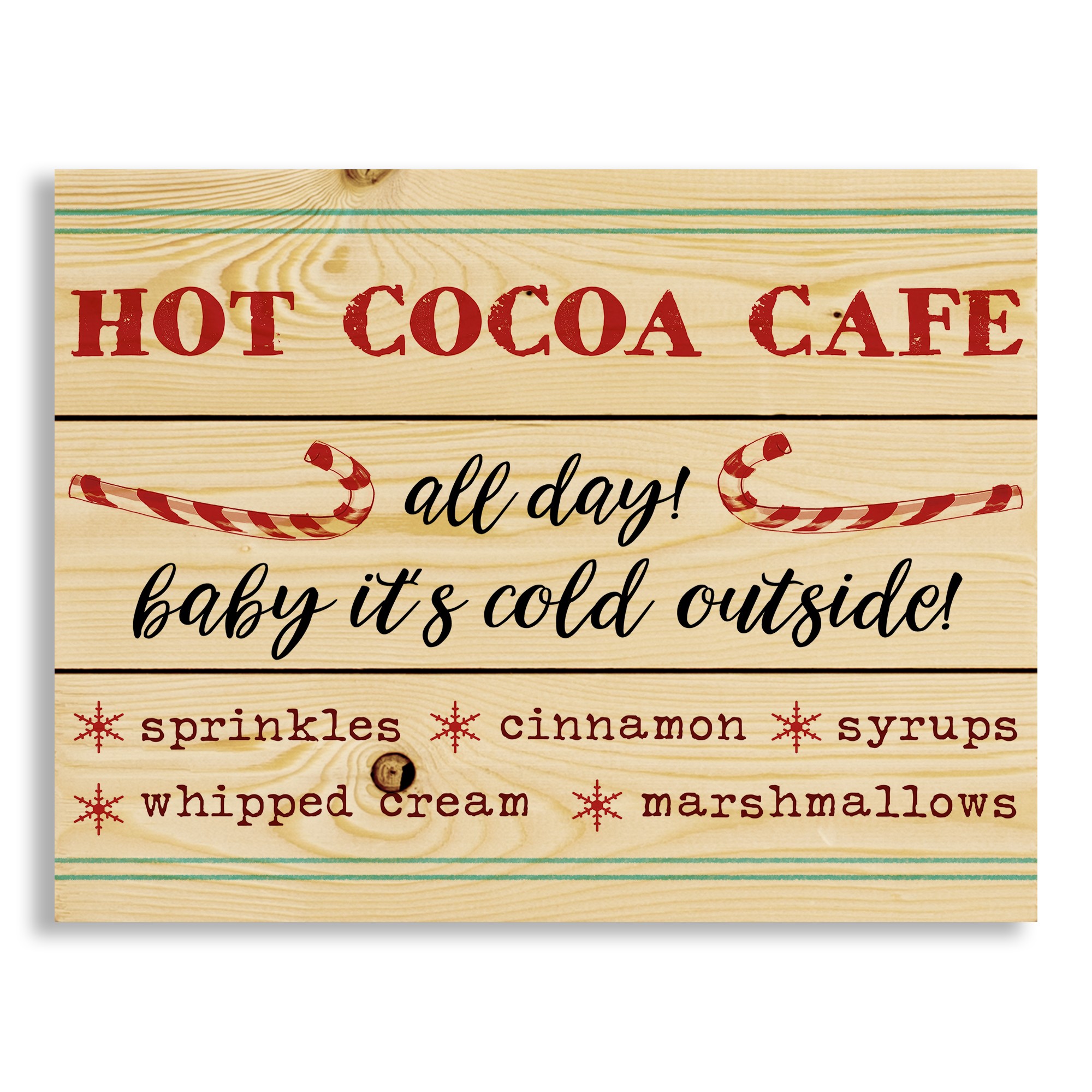 Hot Cocoa Café 14x10.5 Pallet Wood Art